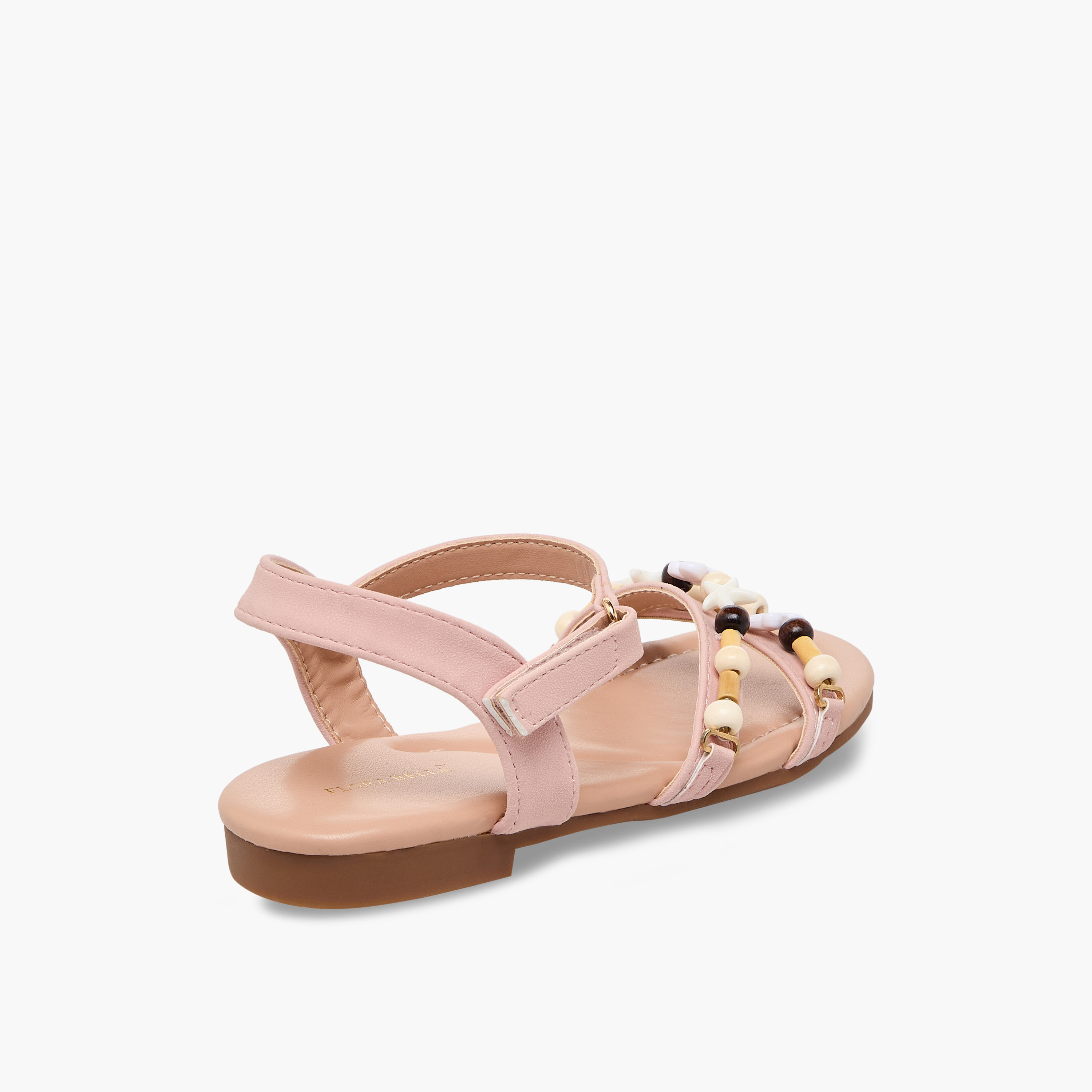 صندل للبنات بشريط إغلاق لاصق وتزيينات خرز من فلورا بيلا-girls-shoes-sandals-image-6