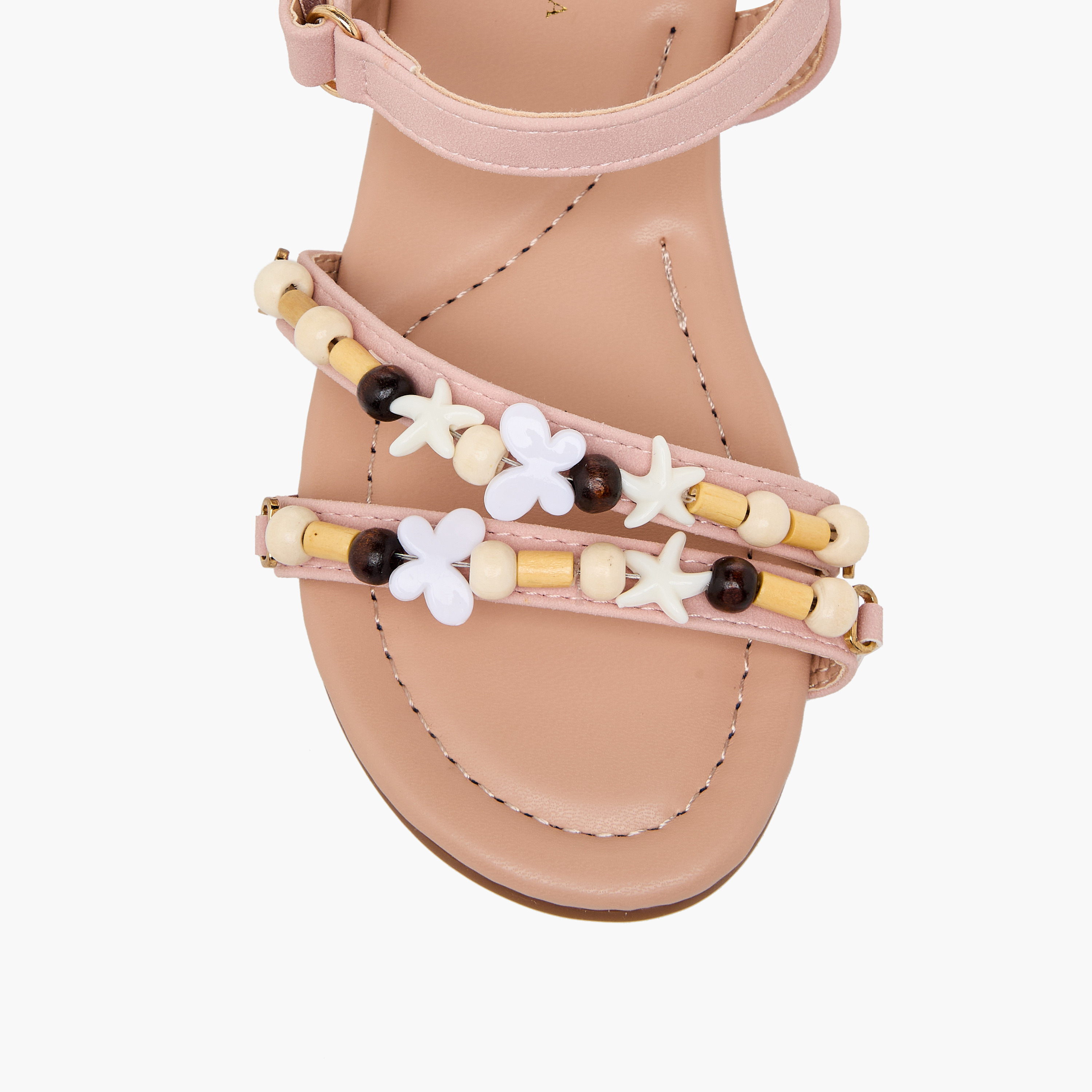 صندل للبنات بشريط إغلاق لاصق وتزيينات خرز من فلورا بيلا-girls-shoes-sandals-image-7