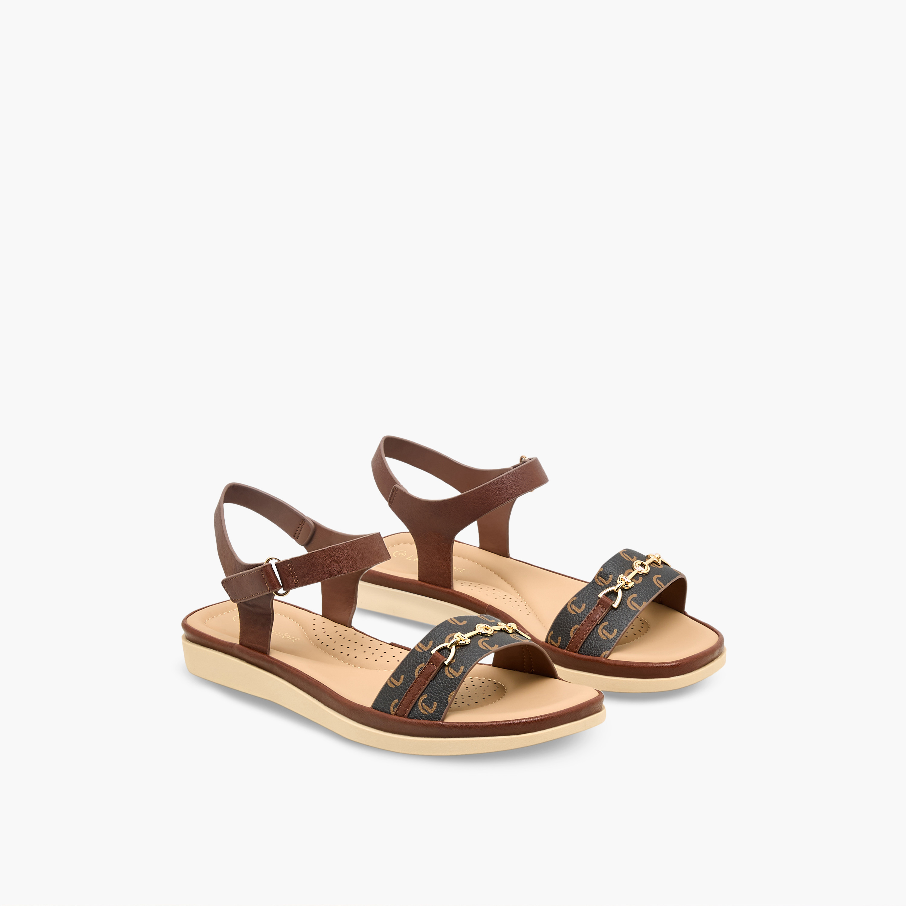 صندل بشريط إغلاق لاصق للنساء من لو كونفورت-women-shoes-flats-sandals-image-1