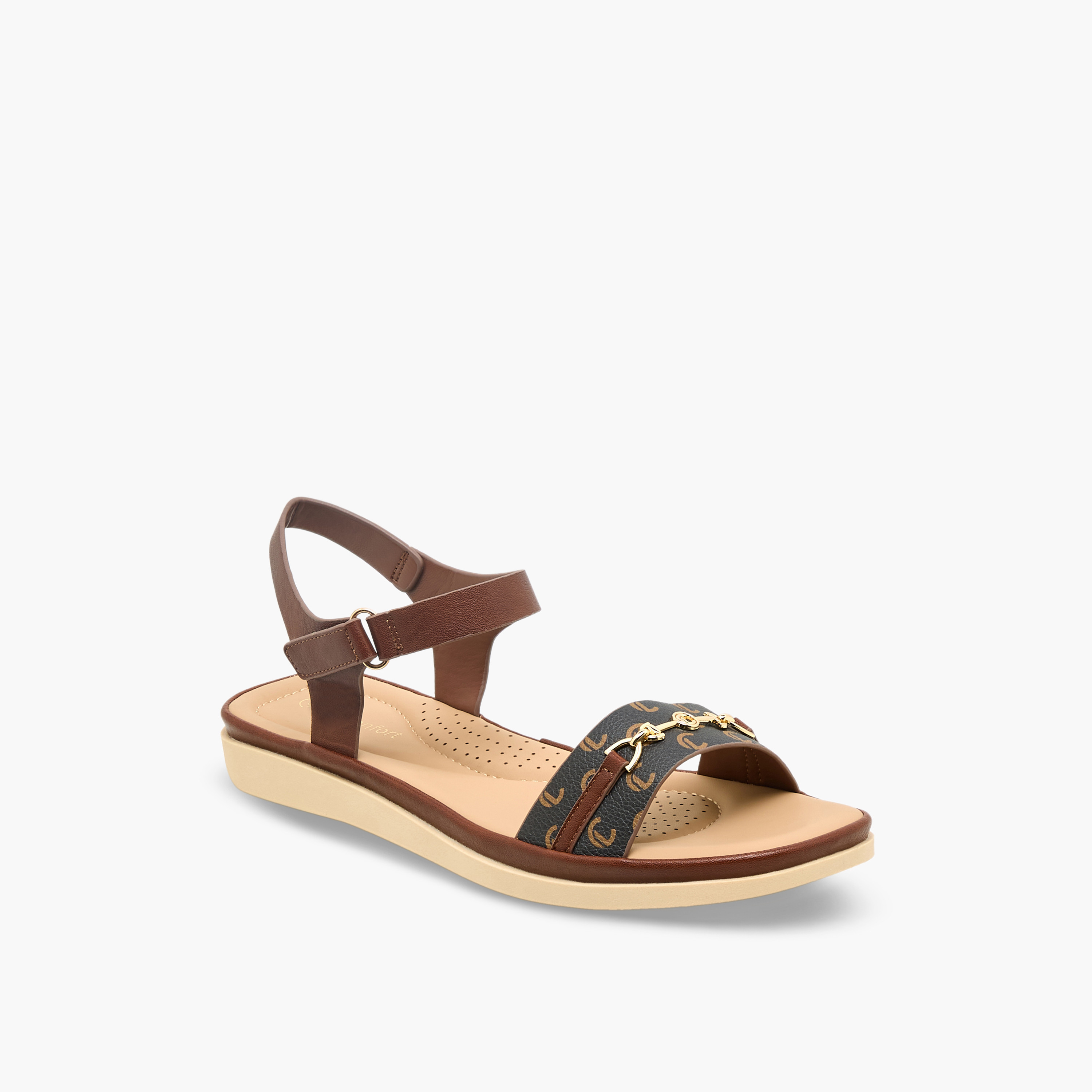 صندل بشريط إغلاق لاصق للنساء من لو كونفورت-women-shoes-flats-sandals-image-3