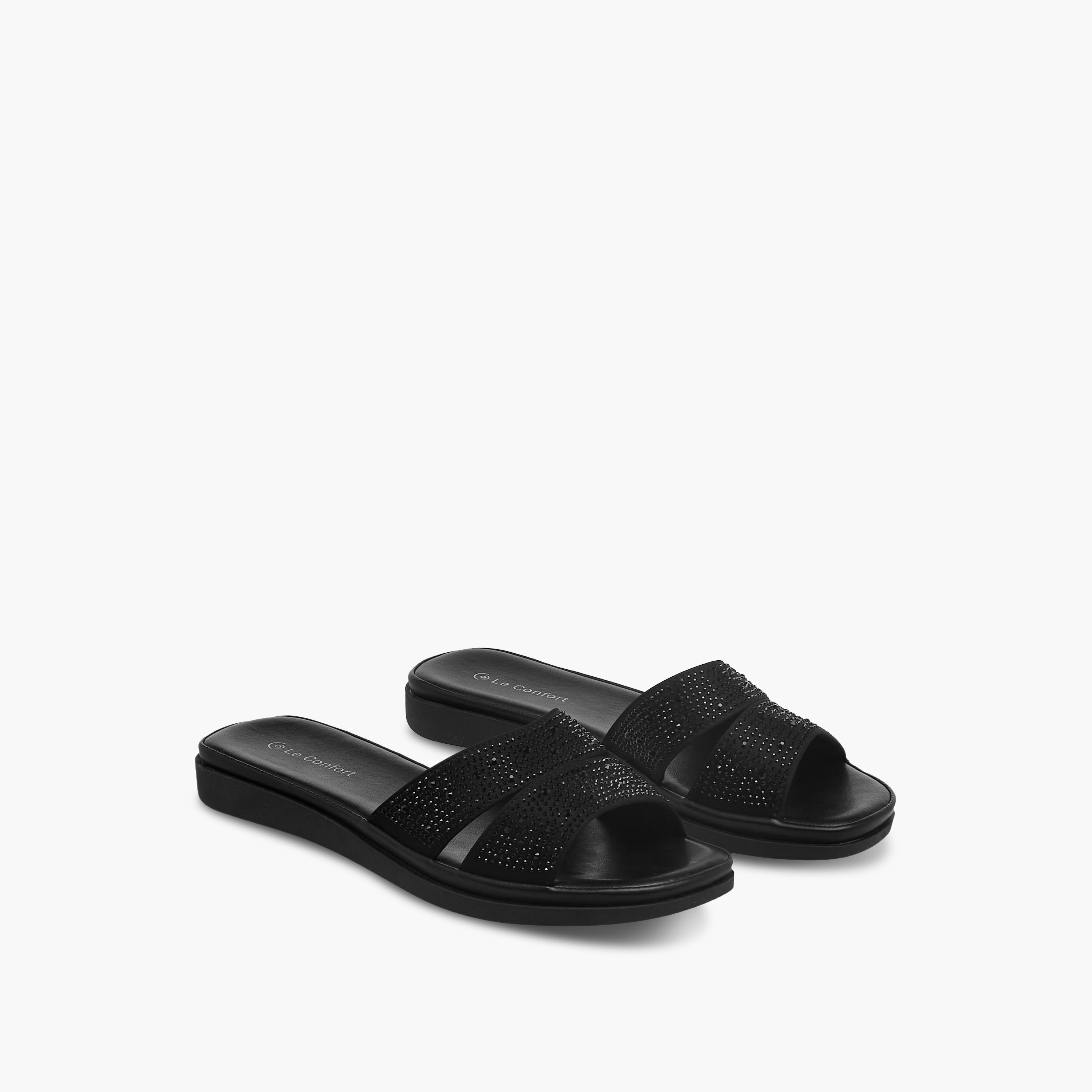 Le Confort Women Embellished Slip-On Sandals-women-shoes-flats-sandals-image-1