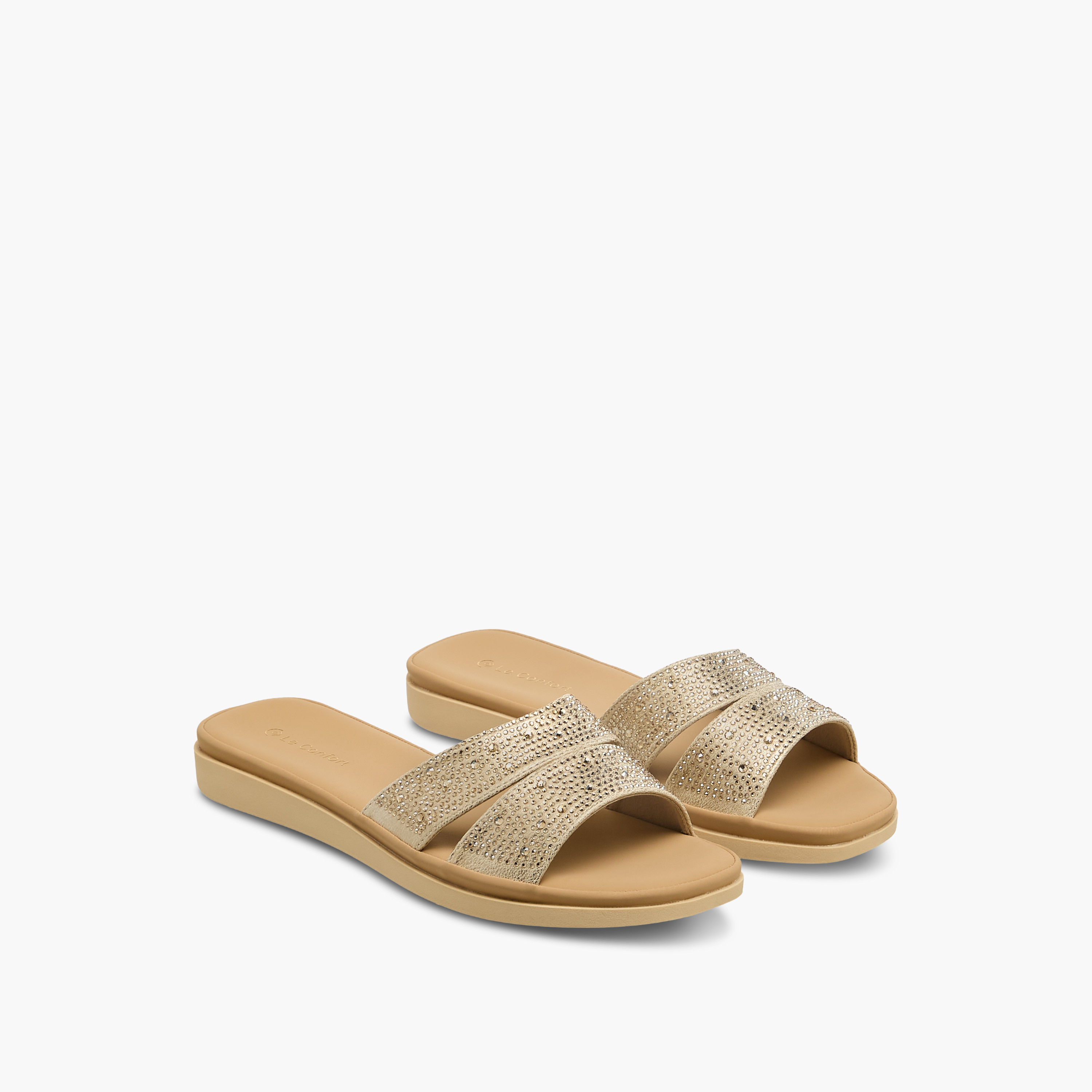 Le Confort Women Embellished Slip-On Sandals-women-shoes-flats-sandals-image-1