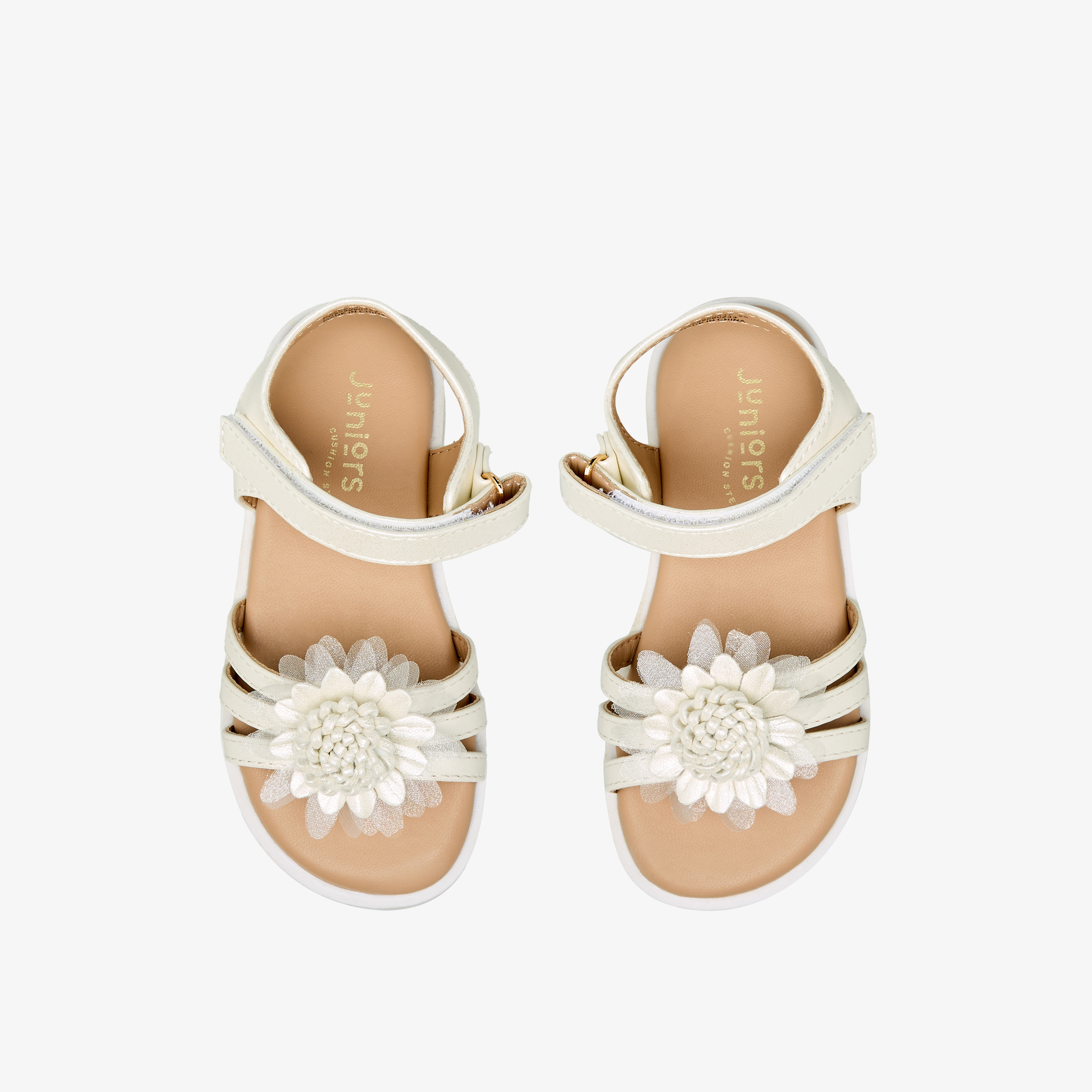 Juniors Girls Floral Embellished Hook & Loop Sandals-girls-shoes-sandals-image-1