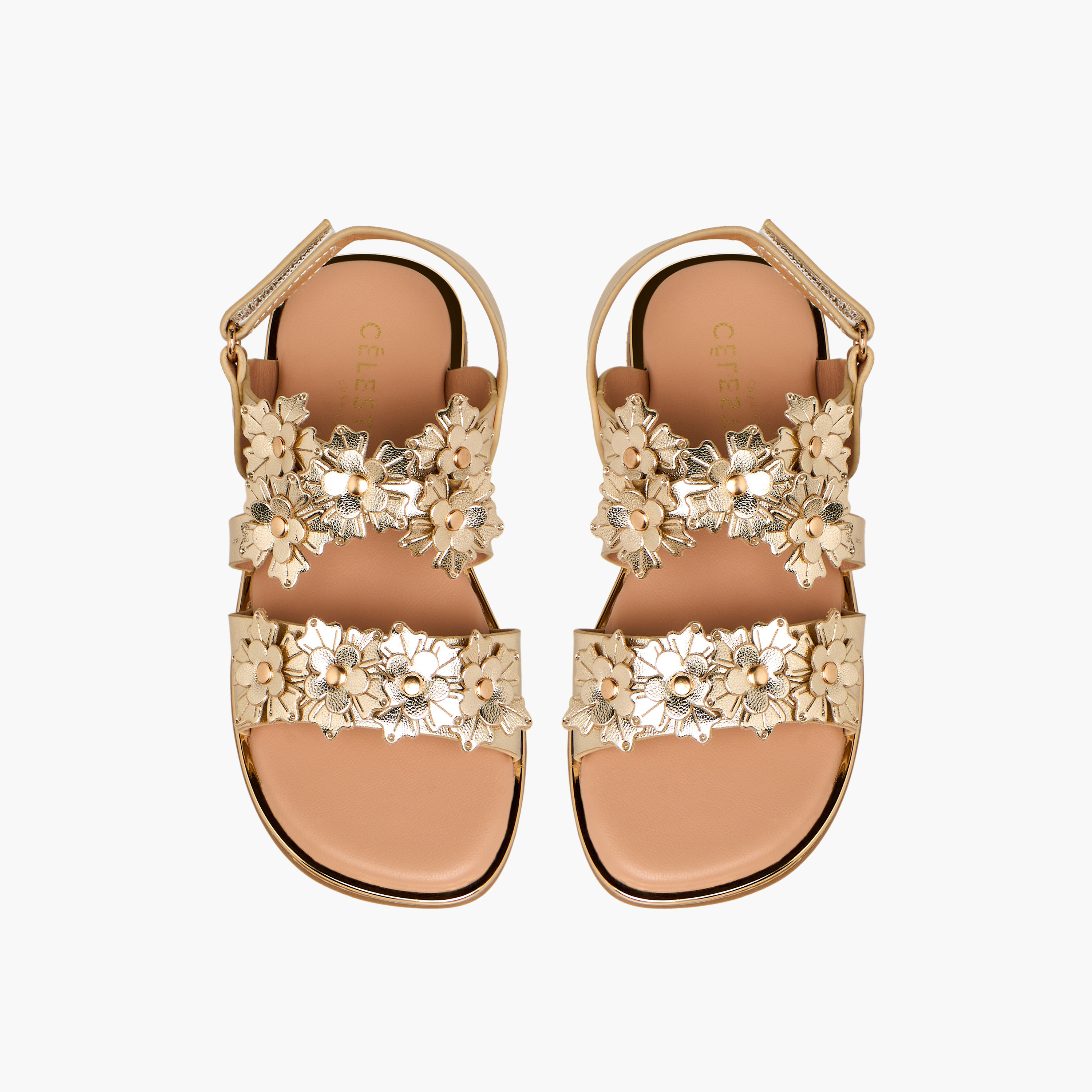 Celeste Girls Hook and Loop Strap Sandals-girls-shoes-sandals-image-1