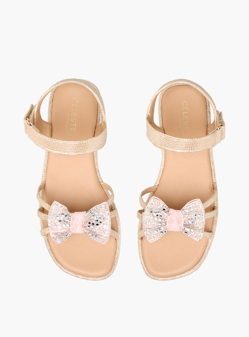 صندل مسطح مزين بفيونكة للبنات من سيليست-girls-shoes-sandals-image-1