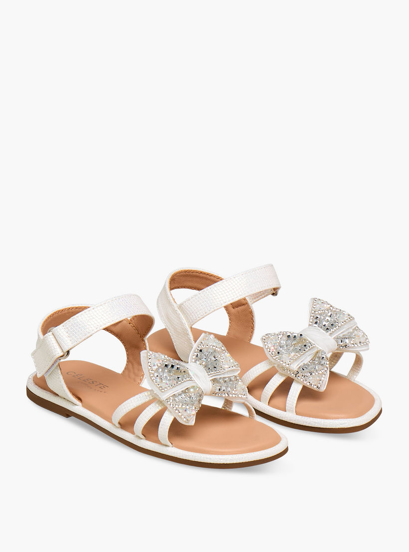 صندل مسطح مزين بفيونكة للبنات من سيليست-girls-shoes-sandals-image-1