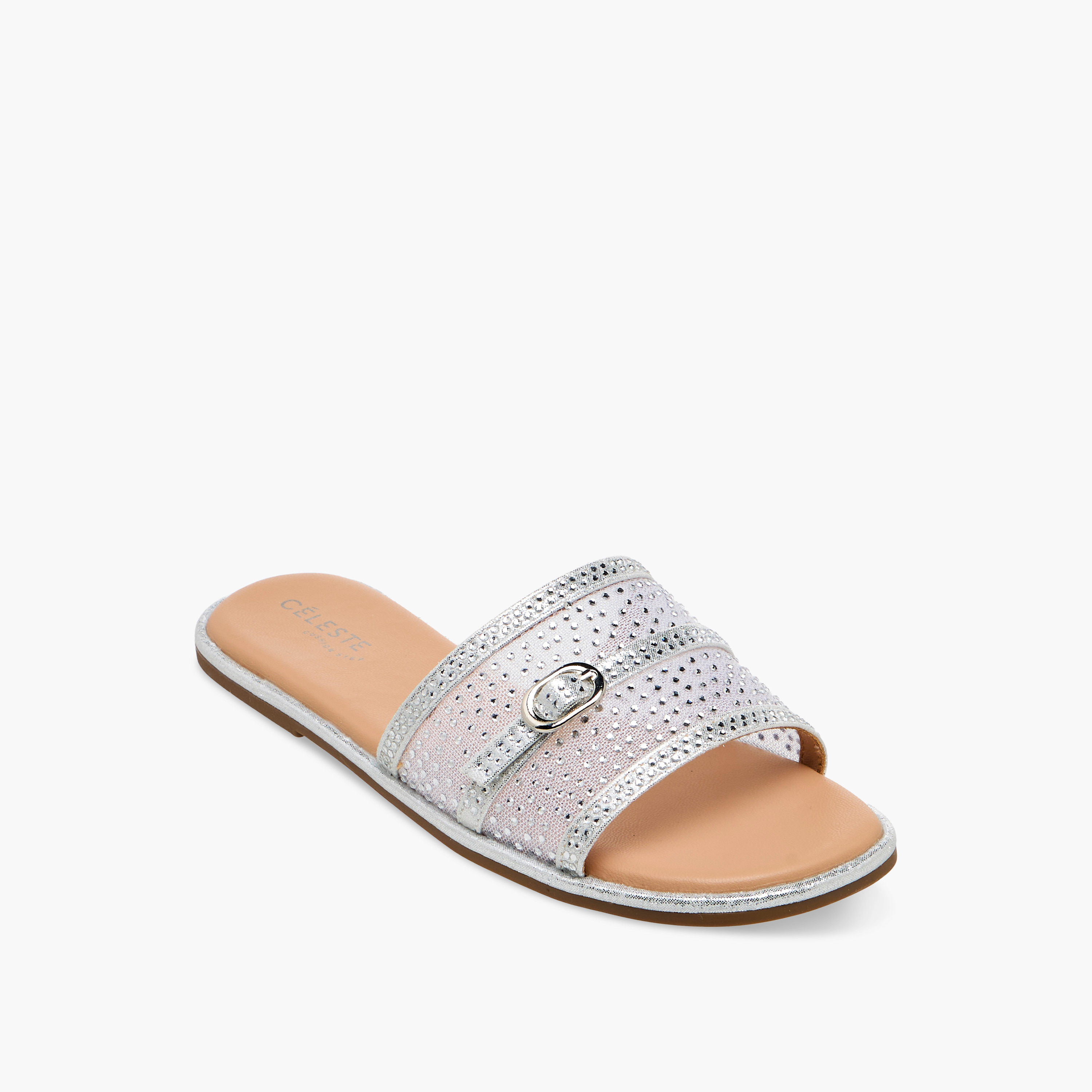 Celeste Girls Embellished Slide Sandals-girls-shoes-sandals-image-2