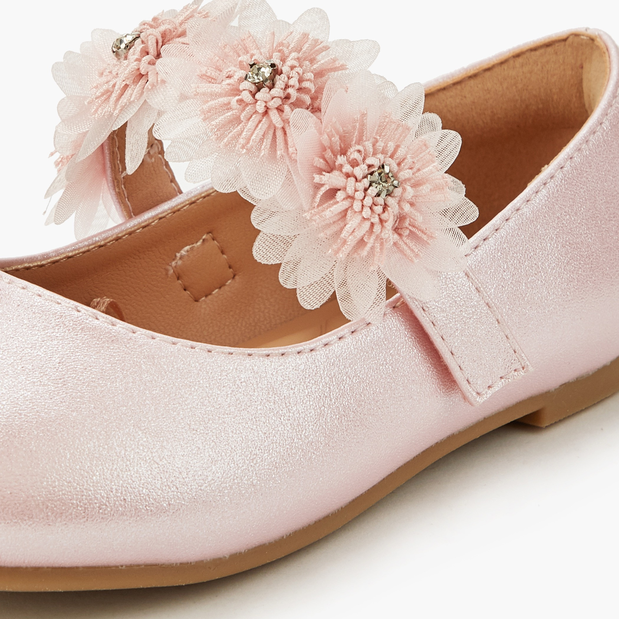 Juniors Girls Floral Accent Ballerina Shoes-girls-shoes-maryjanes-image-4