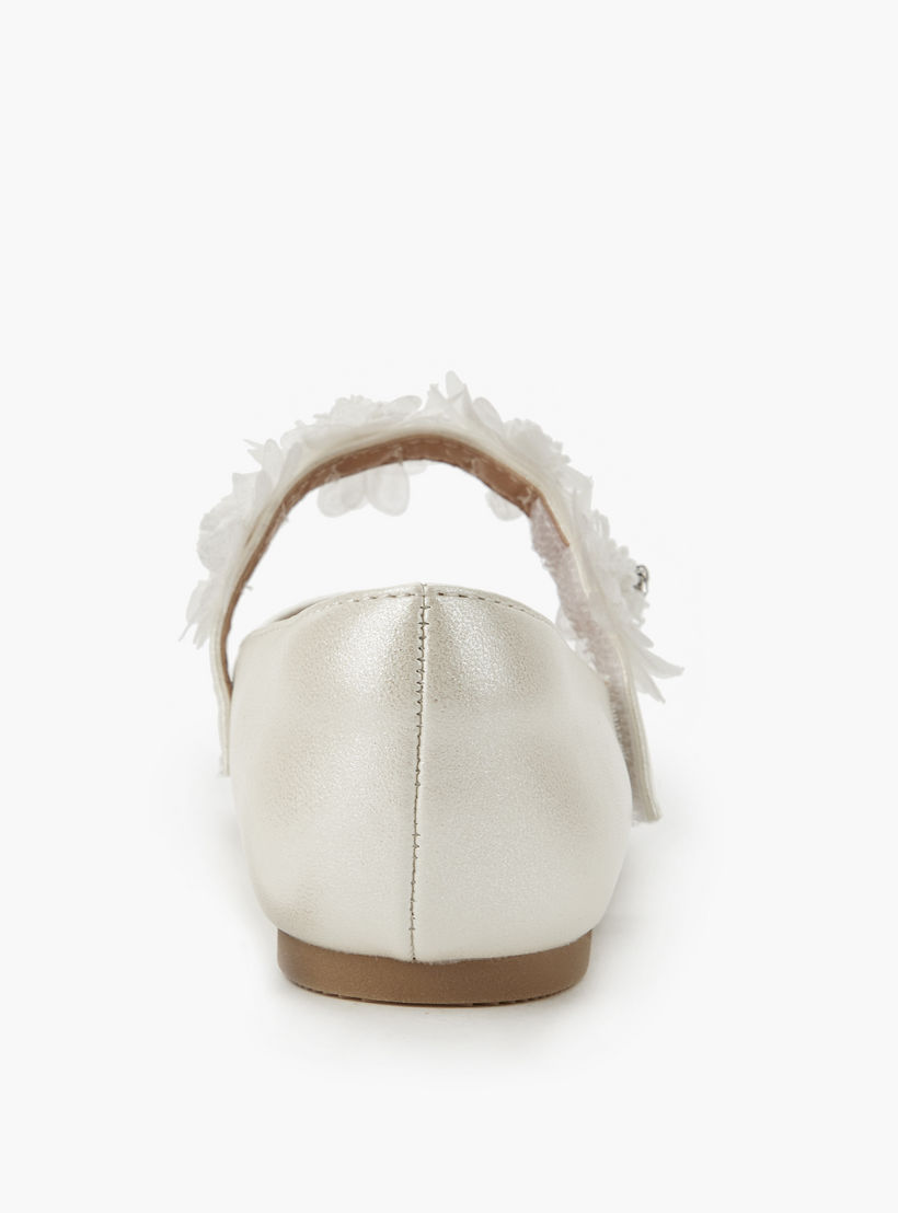 حذاء باليرينا مزين بالزهور للبنات من جونيورز-girls-shoes-maryjanes-image-4