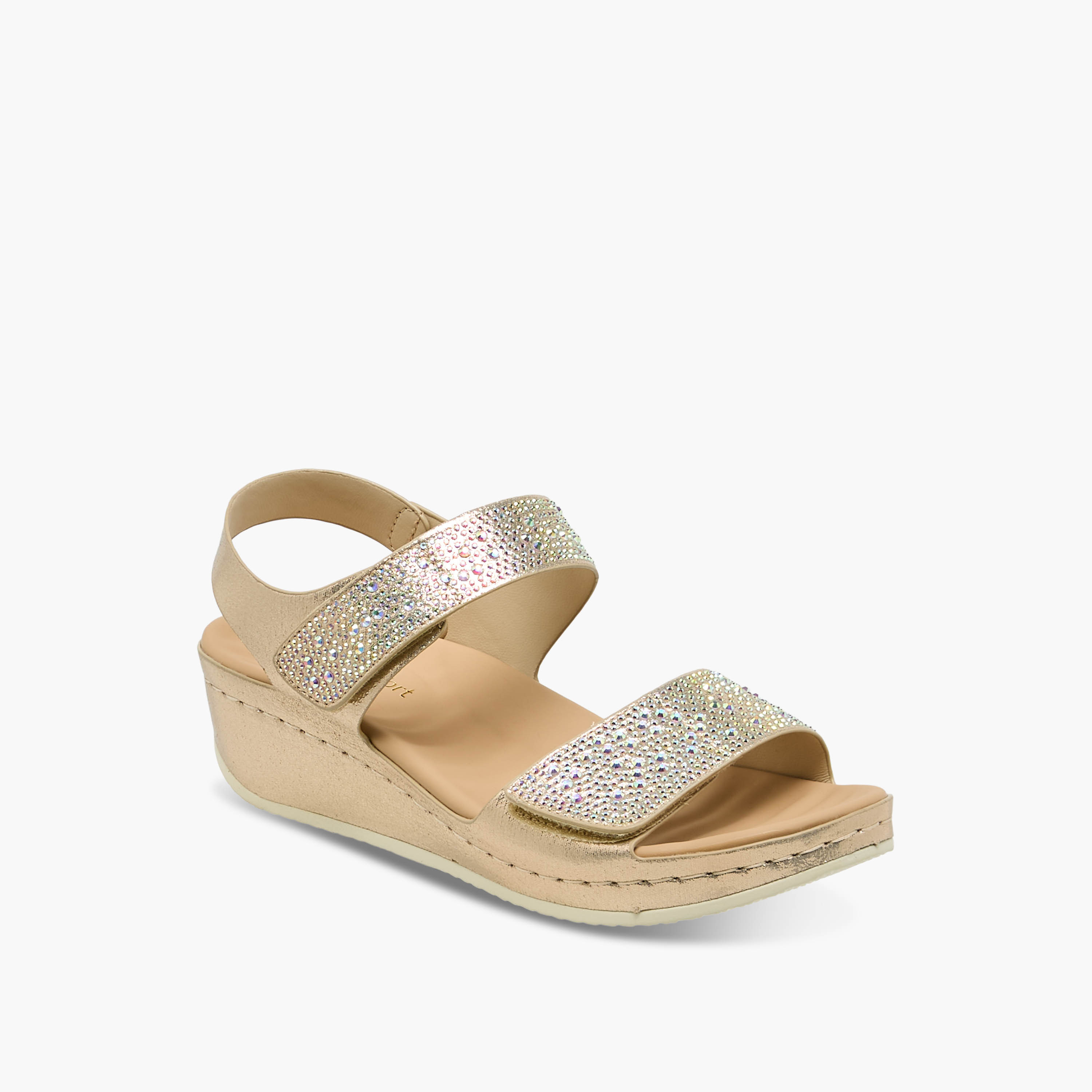 Le Confort Women Embellished Hook & Loop Sandals-women-shoes-sandals-heeled-image-2