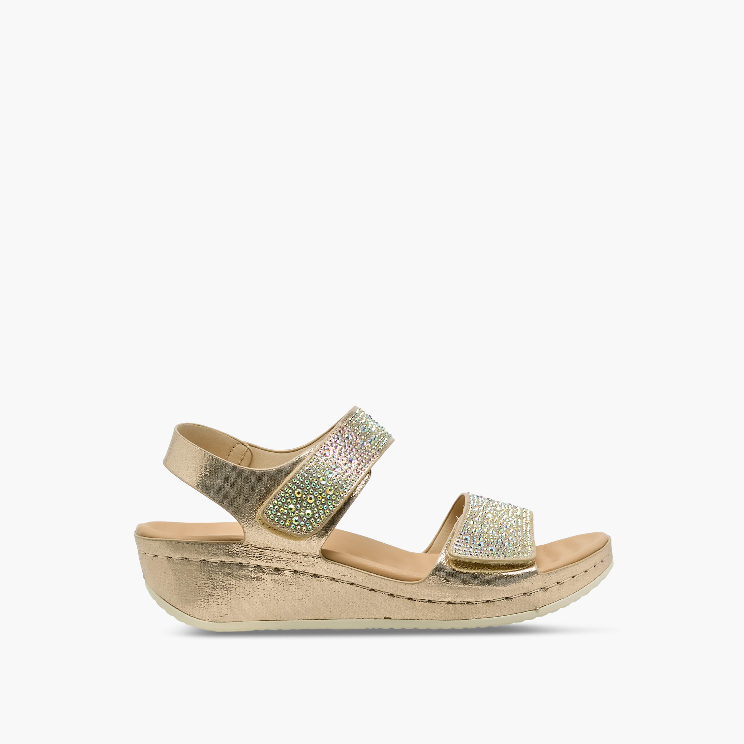 Le Confort Women Embellished Hook & Loop Sandals-women-shoes-sandals-heeled-image-3