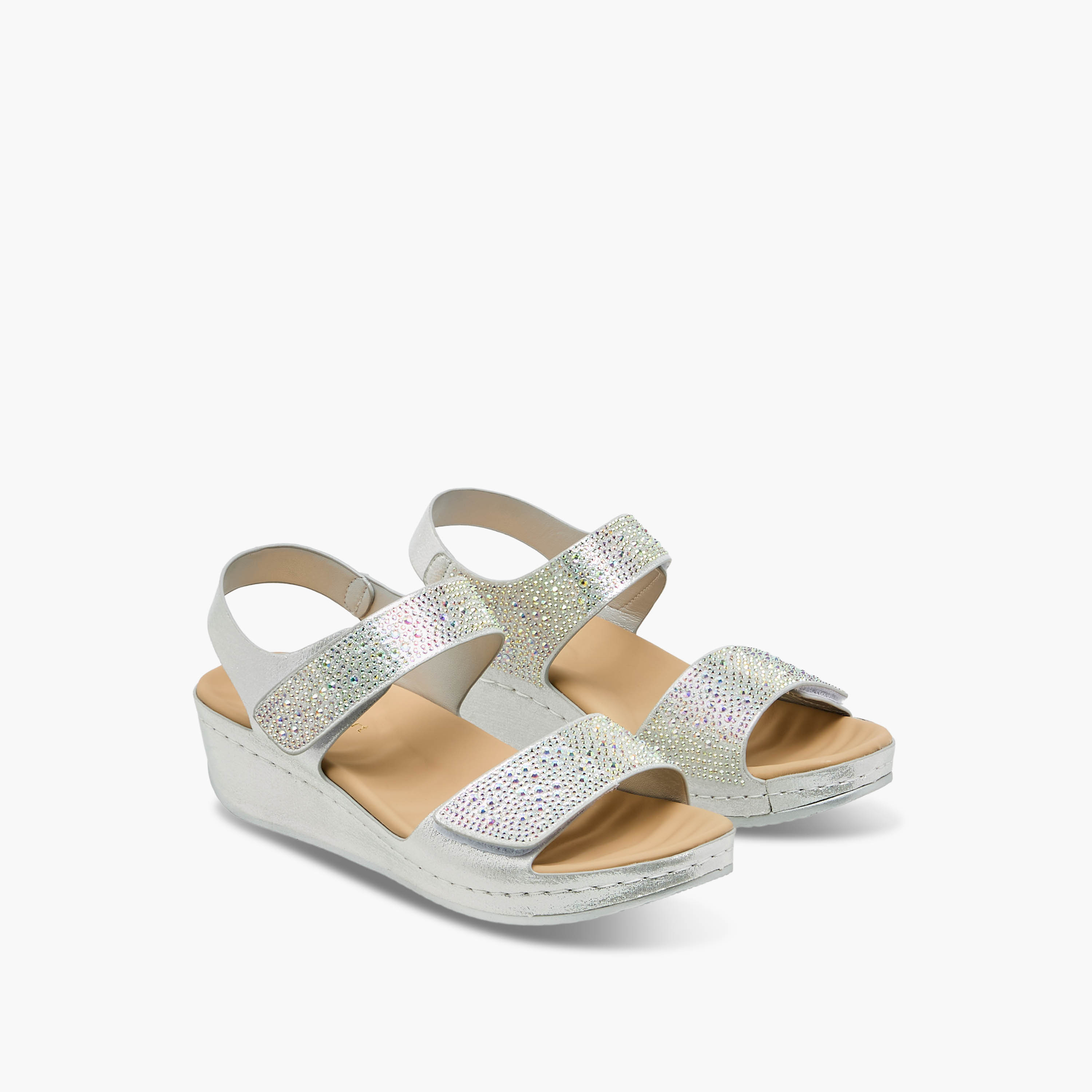 Le Confort Women Embellished Hook & Loop Sandals-women-shoes-sandals-heeled-image-1