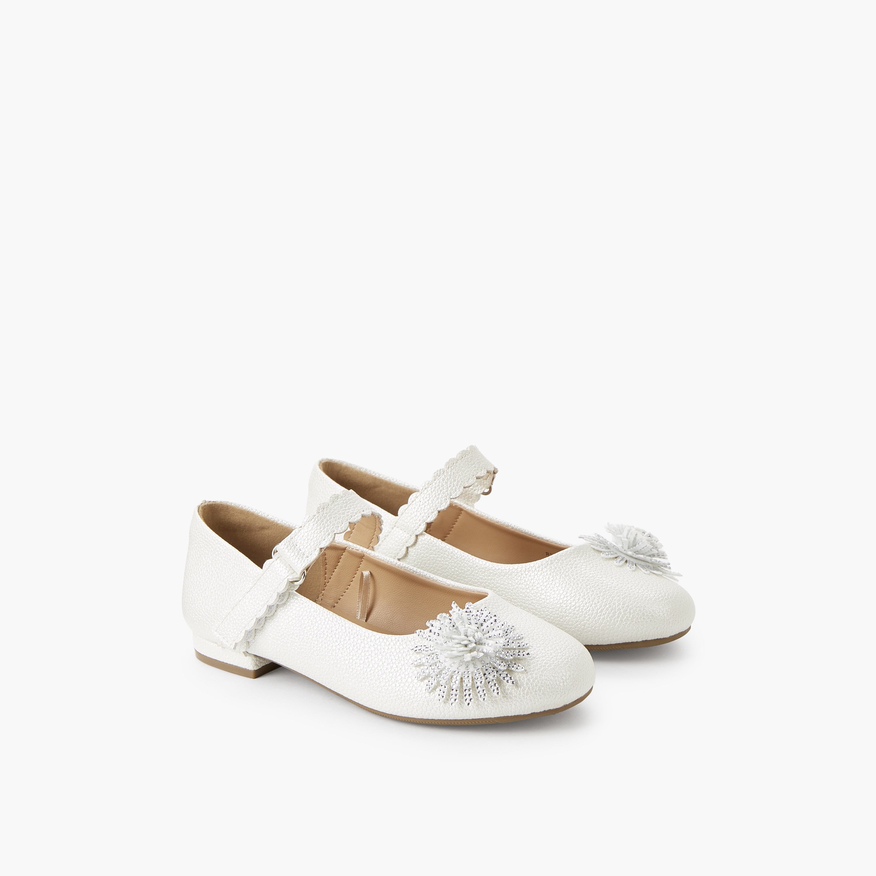 حذاء باليرينا بشريط إغلاق لاصق للبنات من سيليست-girls-shoes-maryjanes-image-1