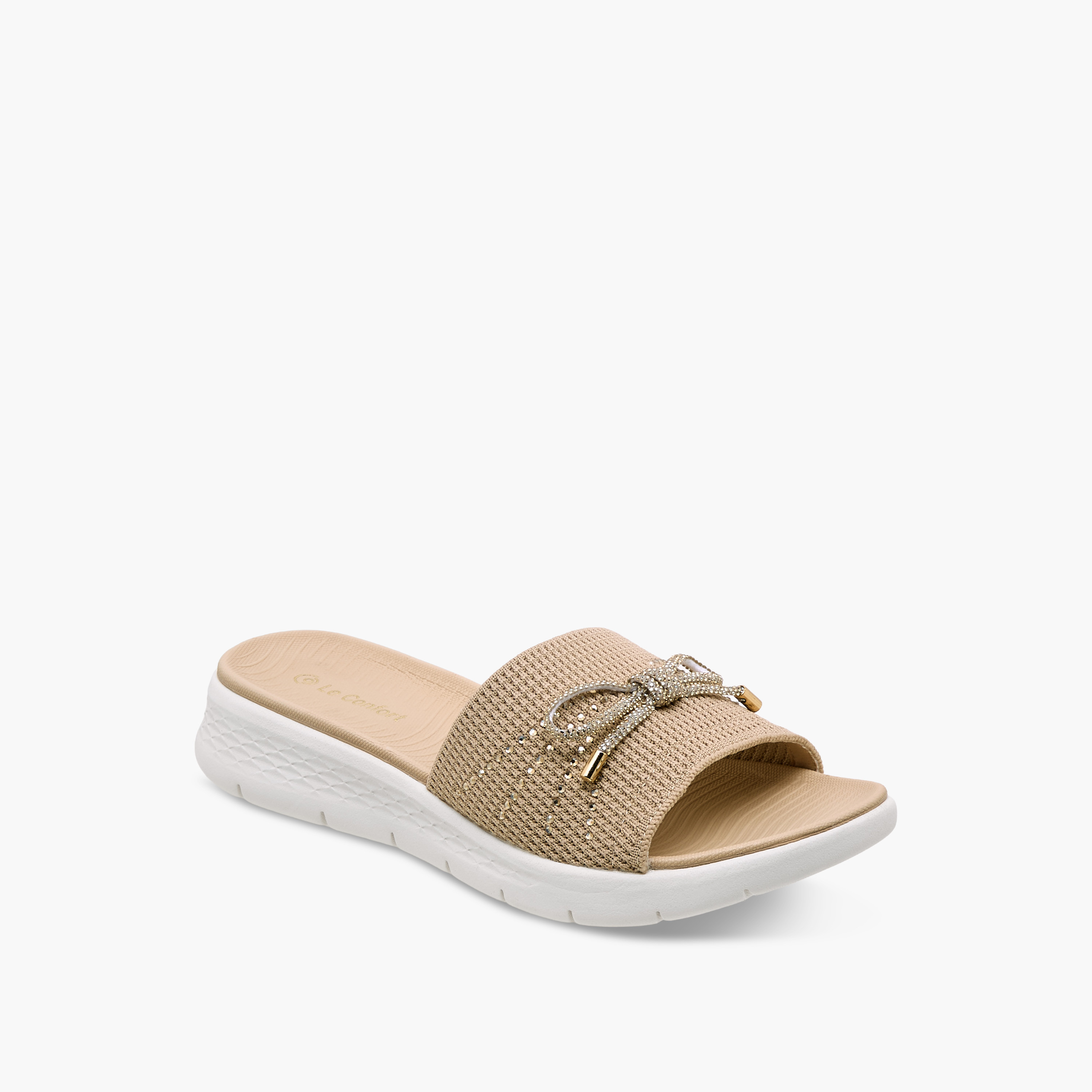 Le Confort Women Bow Embellished Flyknit Sandals-women-shoes-sandals-heeled-image-2