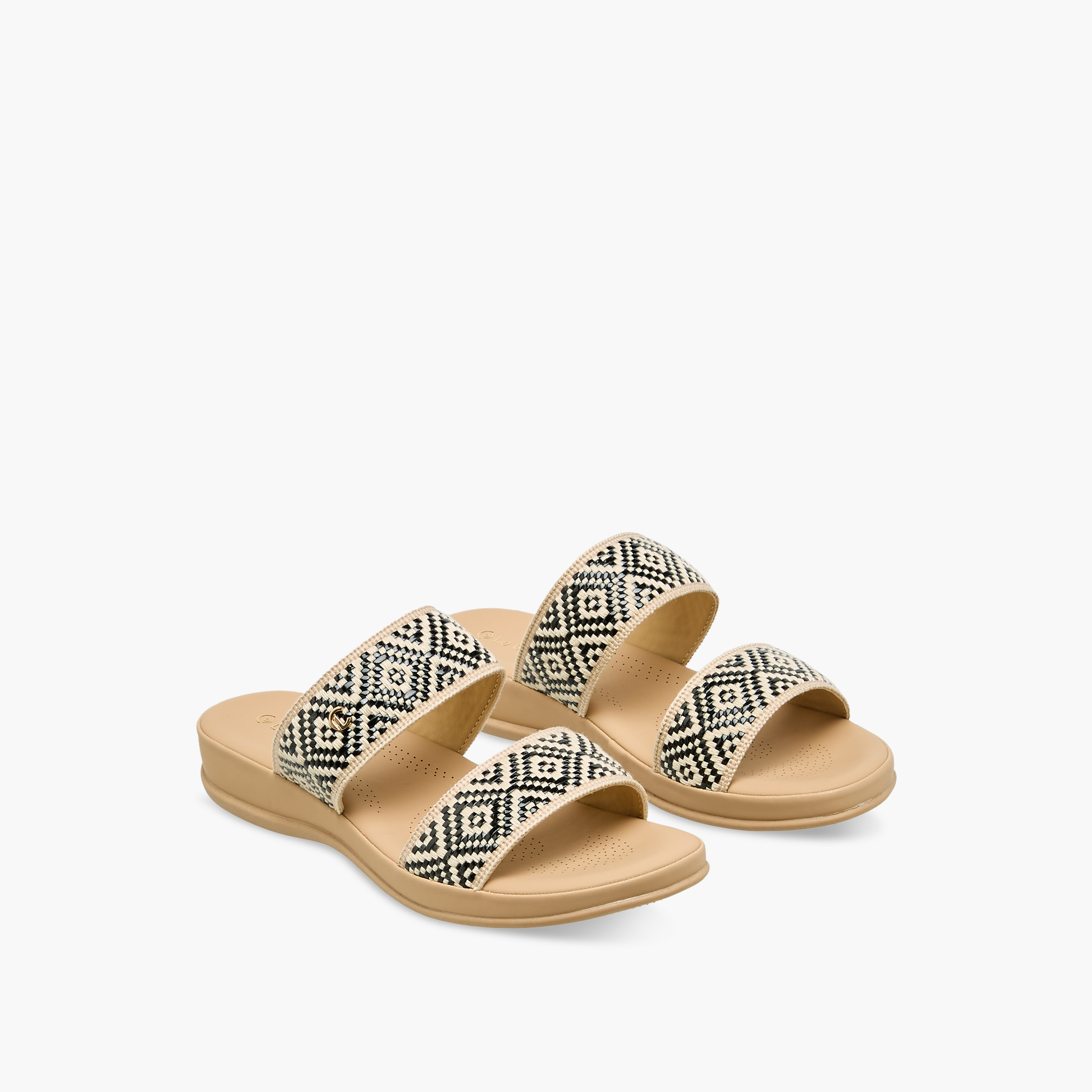 صندل رافيا مزين للنساء من لو كونفورت-women-shoes-flats-sandals-image-1