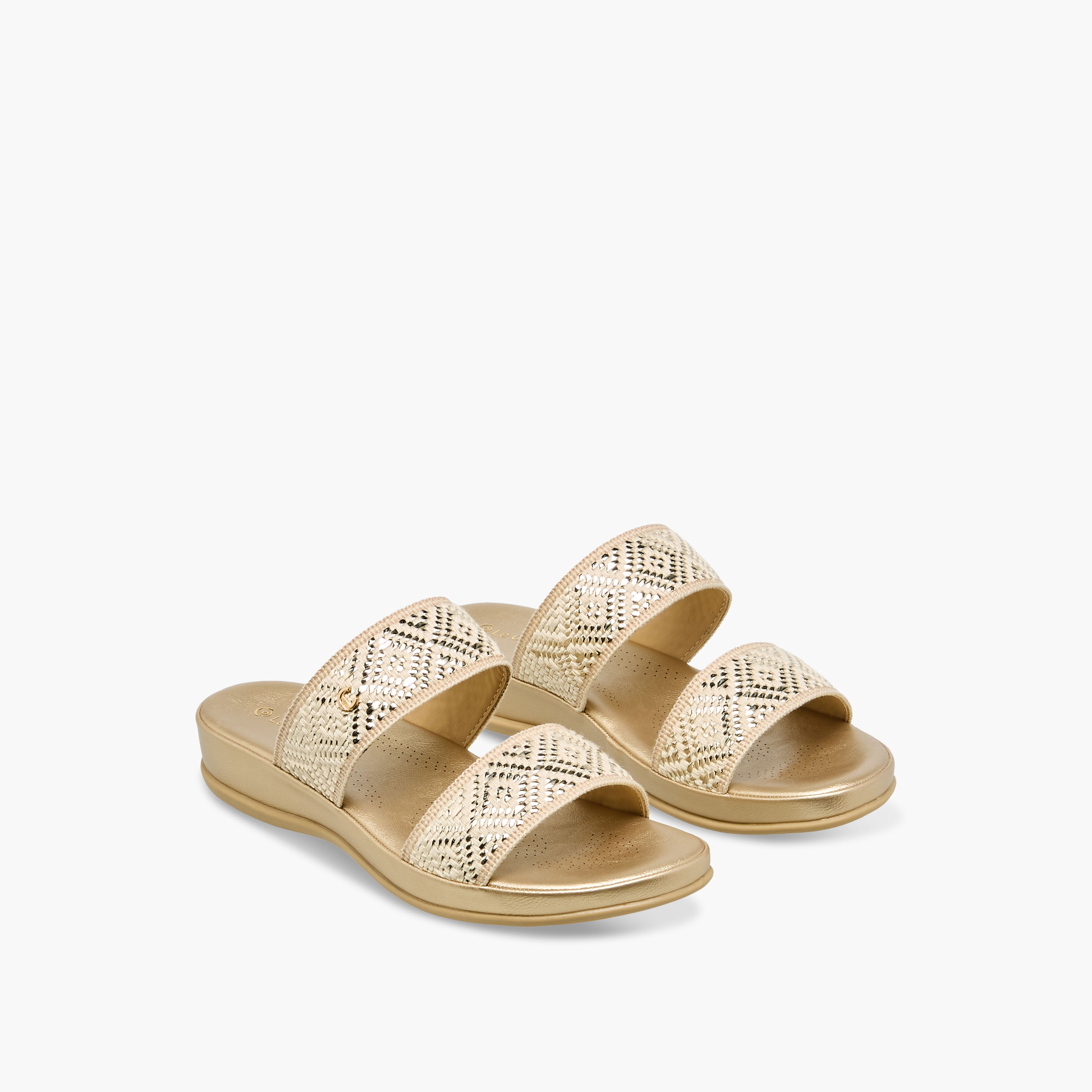 صندل رافيا مزين للنساء من لو كونفورت-women-shoes-flats-sandals-image-1