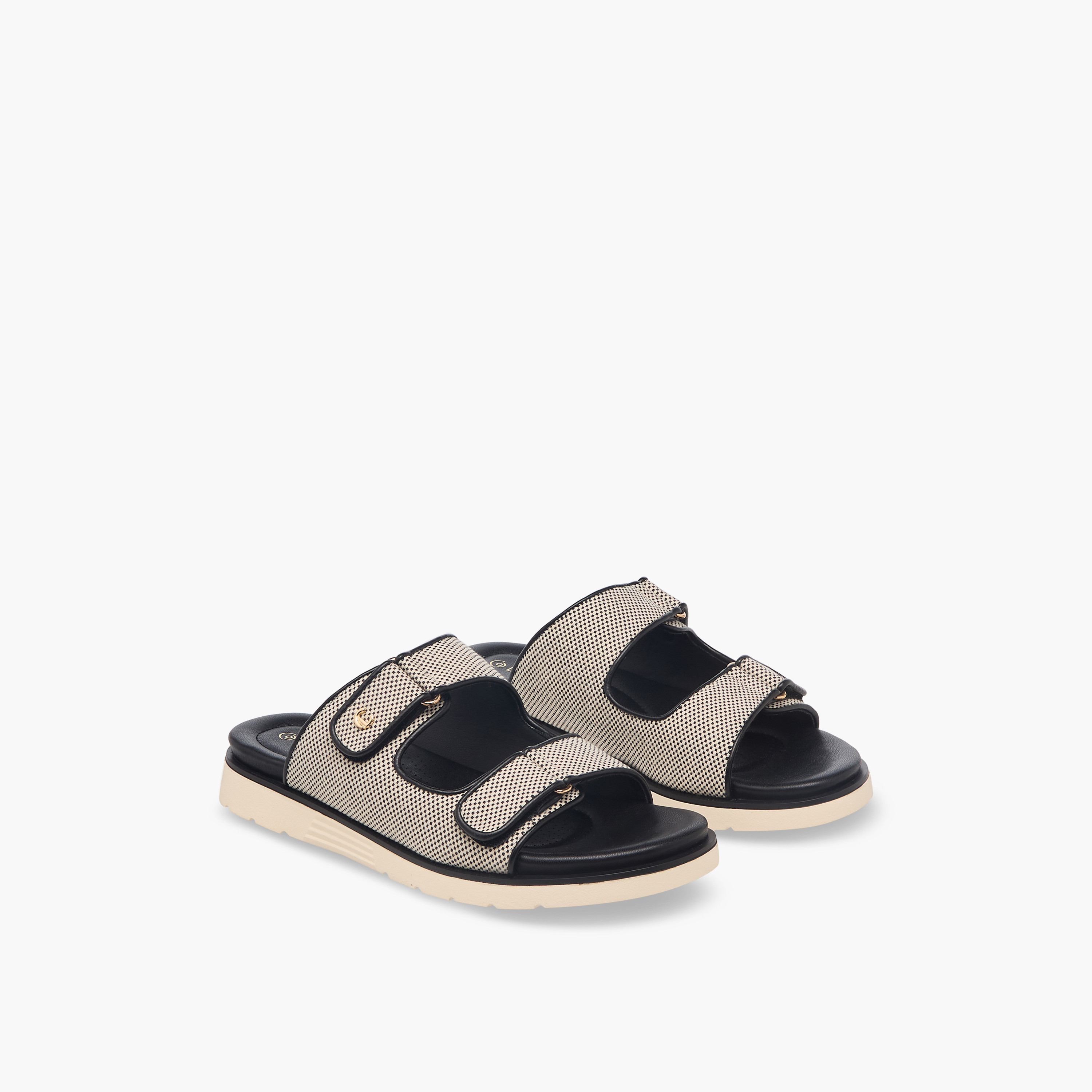 صندل مريح سهل الارتداء بملمس مموج بارز للنساء من لو كونفورت-women-shoes-flats-sandals-image-1
