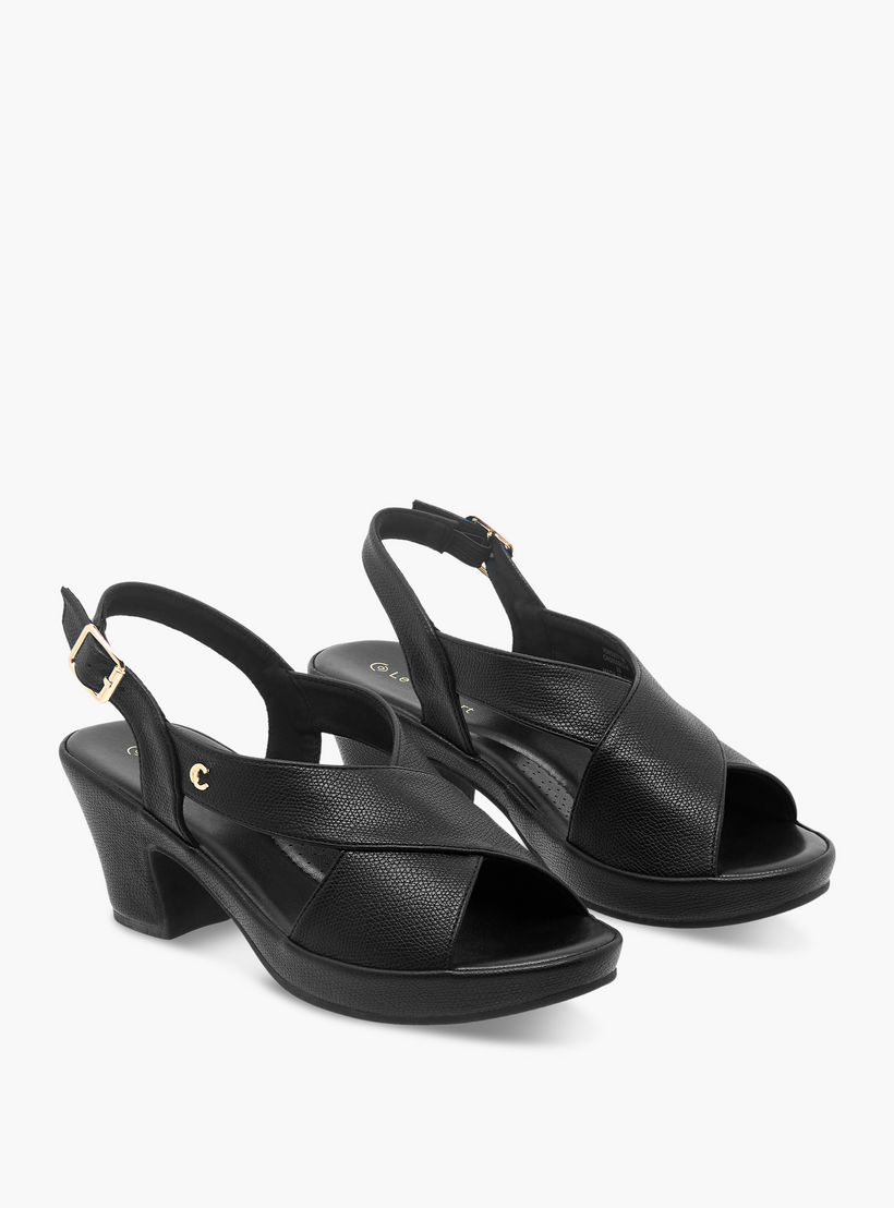 Le Confort Women Cross Strap Block Heel Sandals-women-shoes-sandals-heeled-image-1
