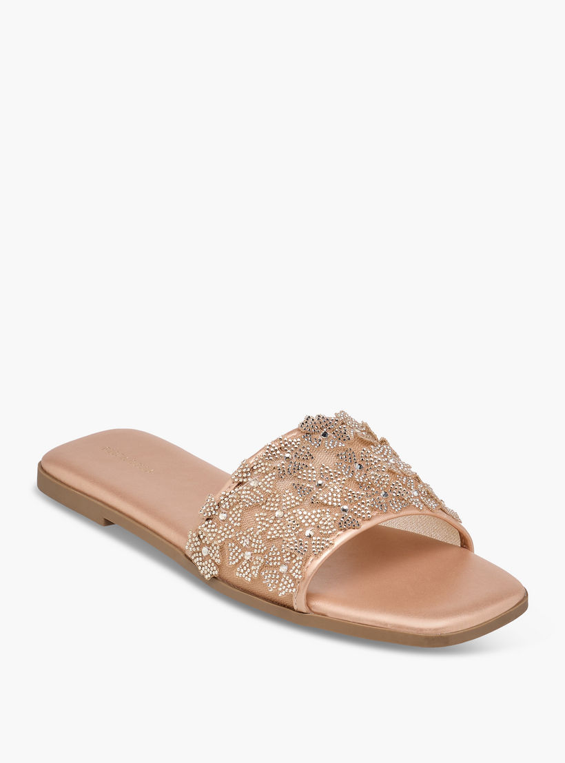 صندل نسائي أنيق مزين بالكريستال-women-shoes-flats-sandals-image-3