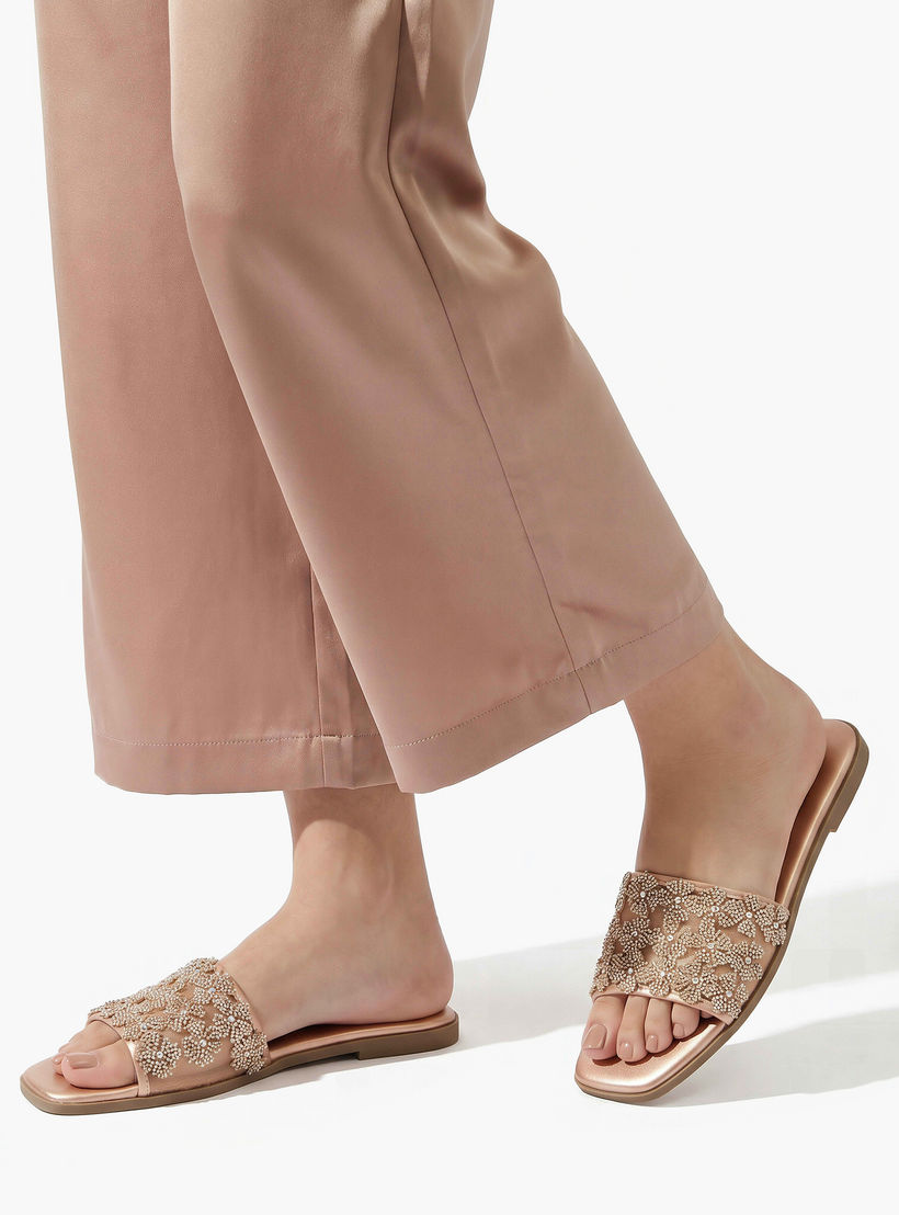 صندل نسائي أنيق مزين بالكريستال-women-shoes-flats-sandals-image-6