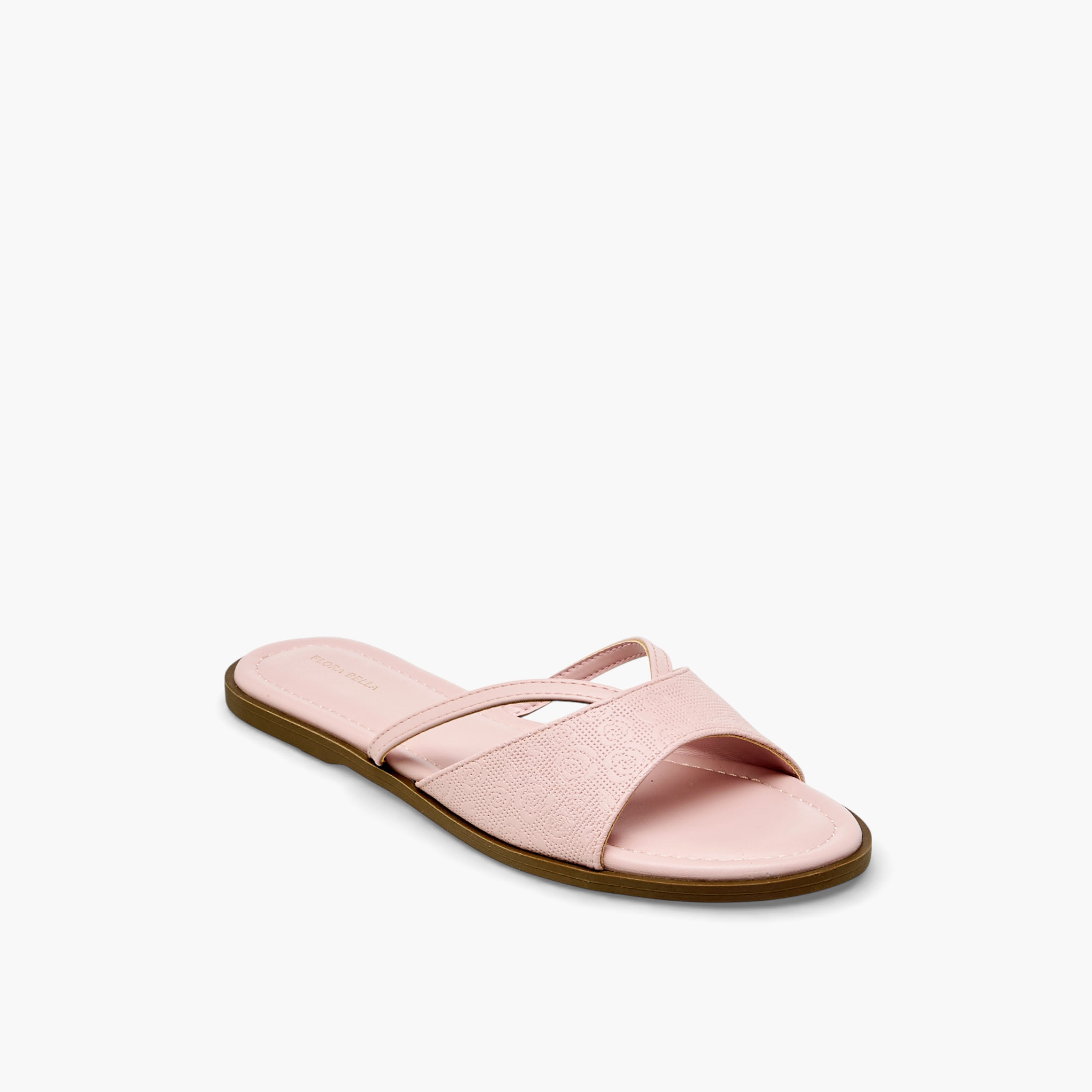 صندل مسطح بارز الملمس وسهل الارتداء للنساء من فلورا بيلا-women-shoes-flats-sandals-image-2