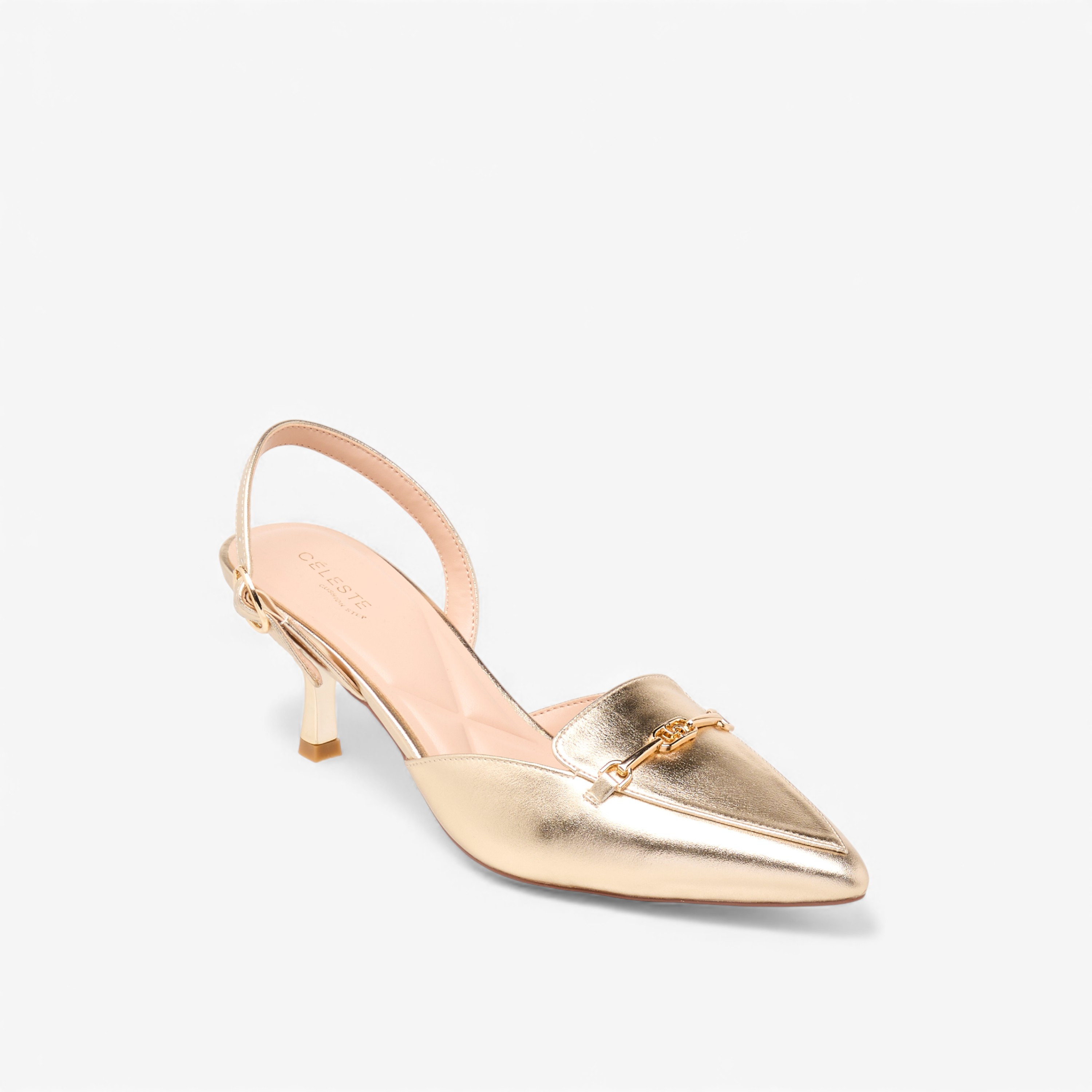 حذاء ميول ميتاليك بكعب صغير للنساء من سيليست-women-shoes-heels-image-2