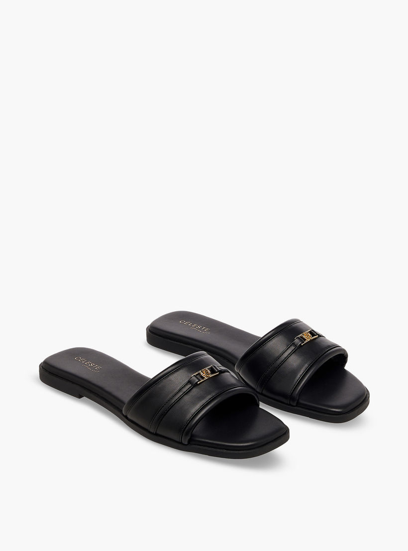 صندل مسطح بزينة معدنية للنساء من سيليست-women-shoes-flats-sandals-image-2