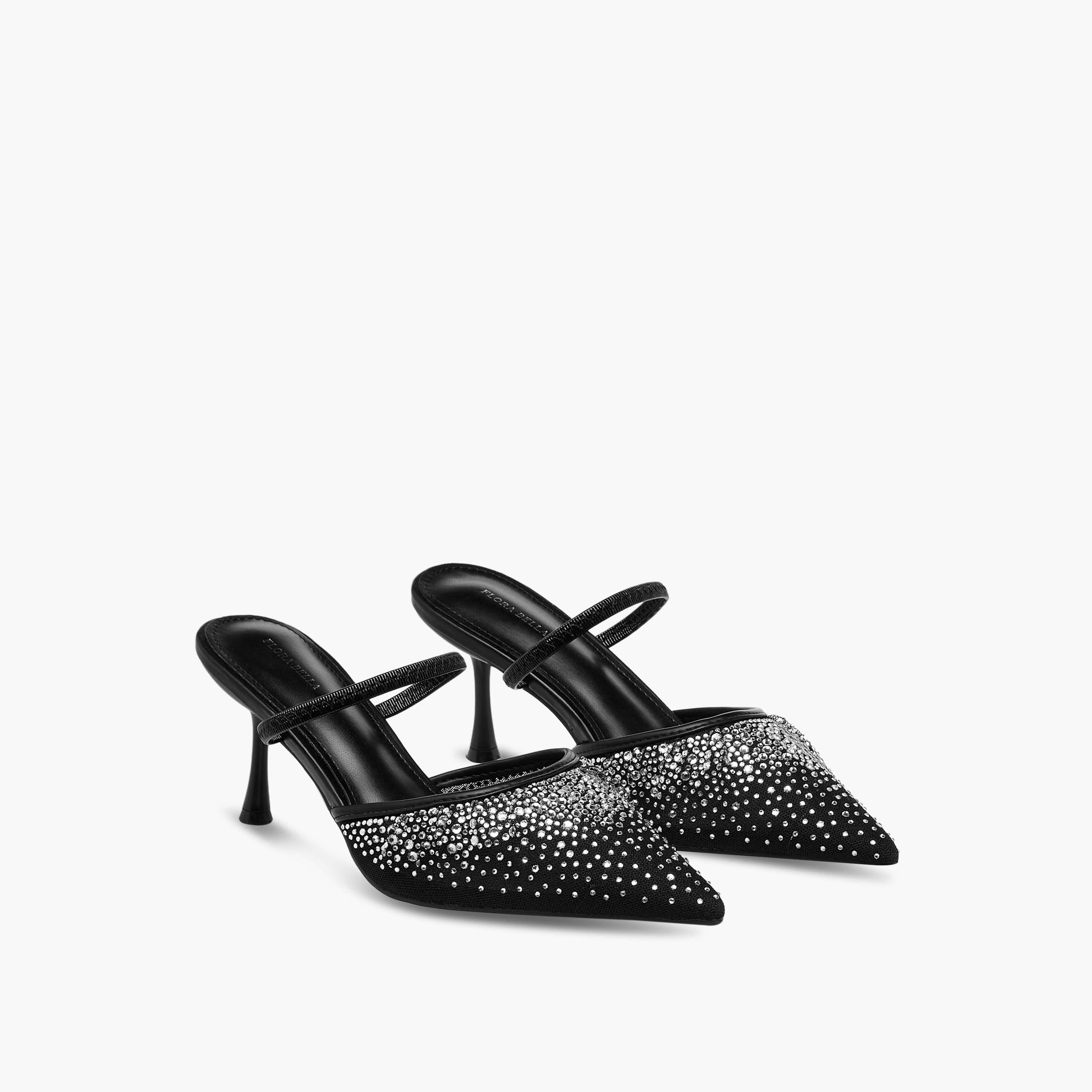 Flora Bella Women Embellished Flared Heel Mules-women-shoes-sandals-heeled-image-1