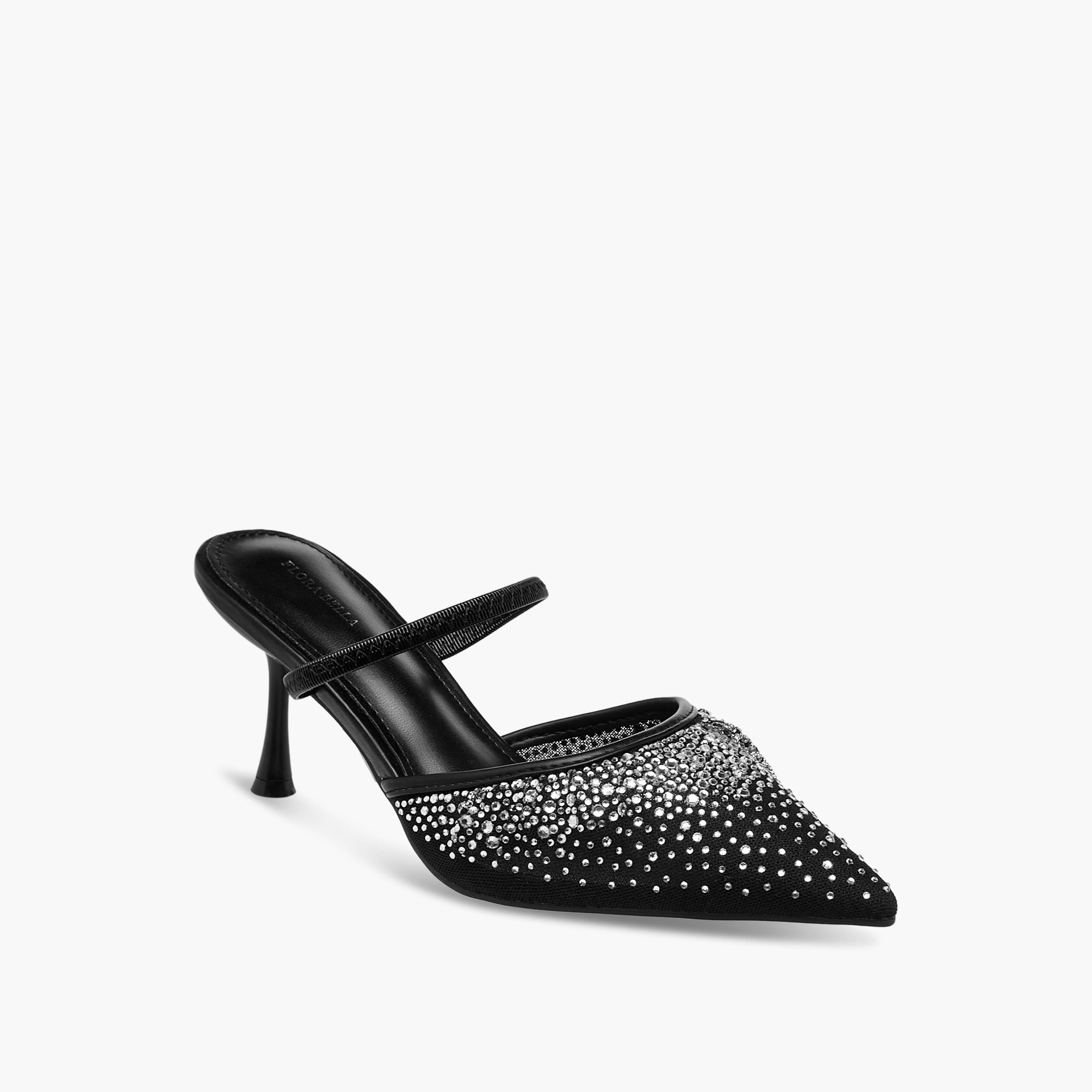 Flora Bella Women Embellished Flared Heel Mules-women-shoes-sandals-heeled-image-2