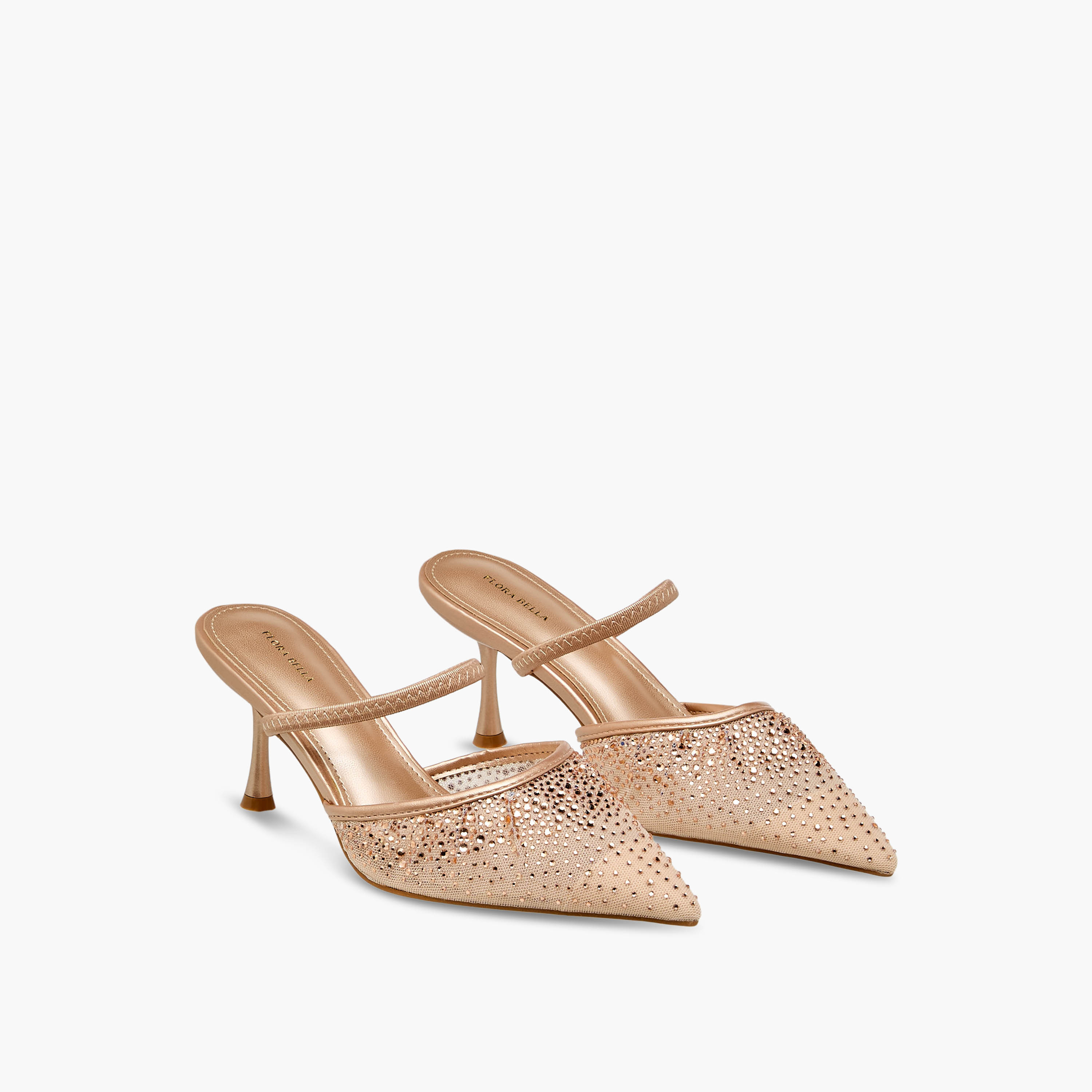 Flora Bella Women Embellished Flared Heel Mules-women-shoes-sandals-heeled-image-1