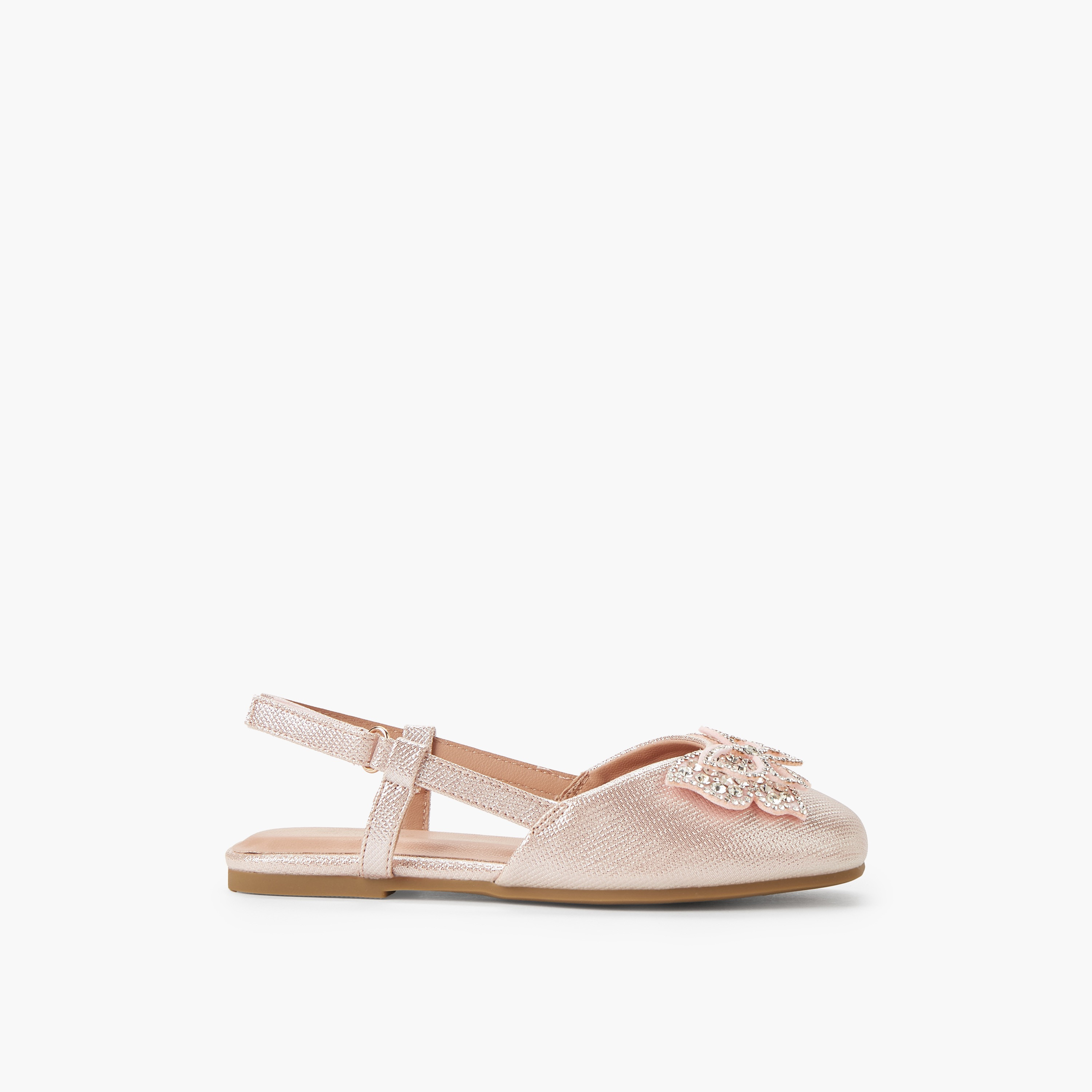 Celeste Girls Hook & Loop Ballerina Shoes-girls-shoes-ballerinas-image-3