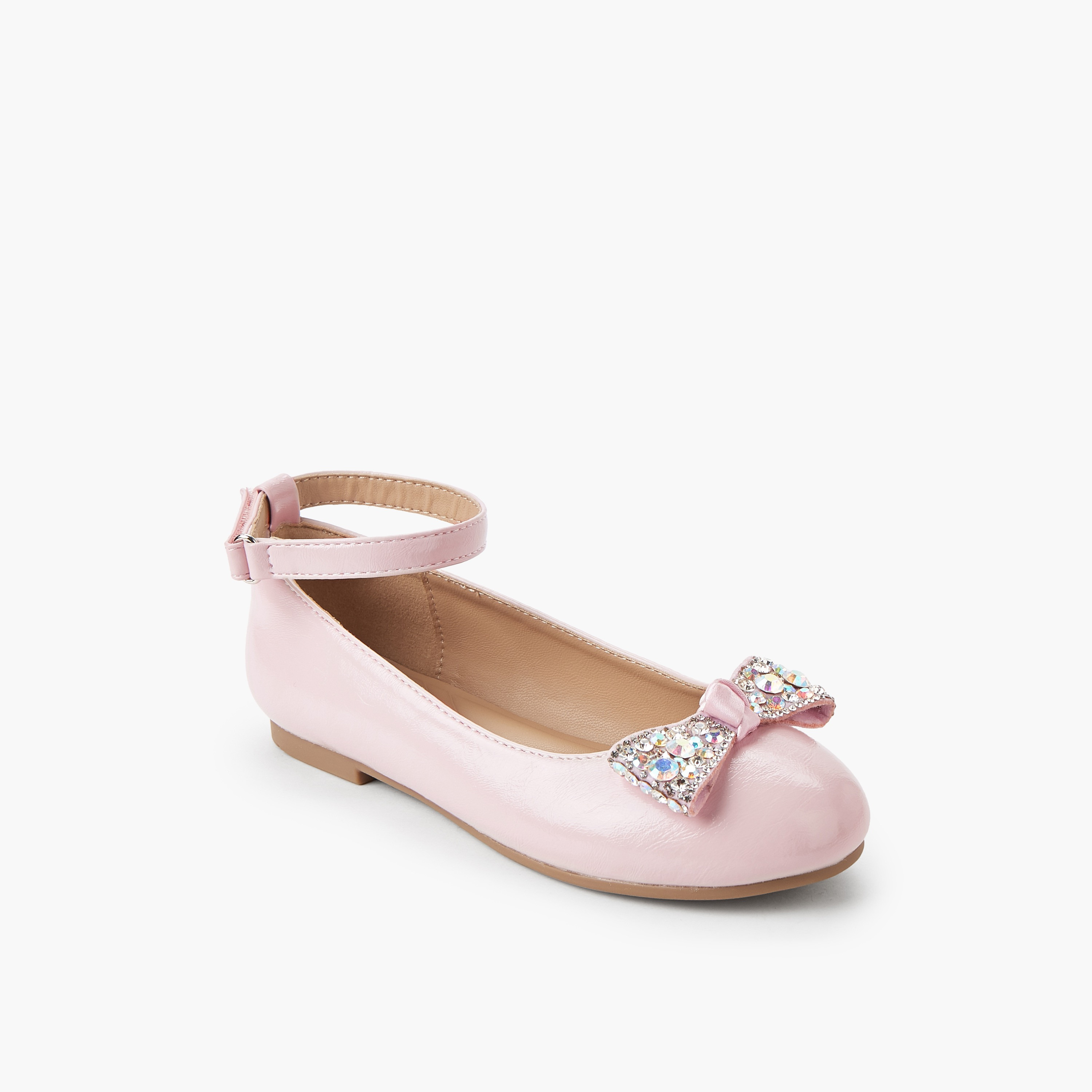 Celeste Girls Bow Embellished Ballerina Shoes-girls-shoes-ballerinas-image-2