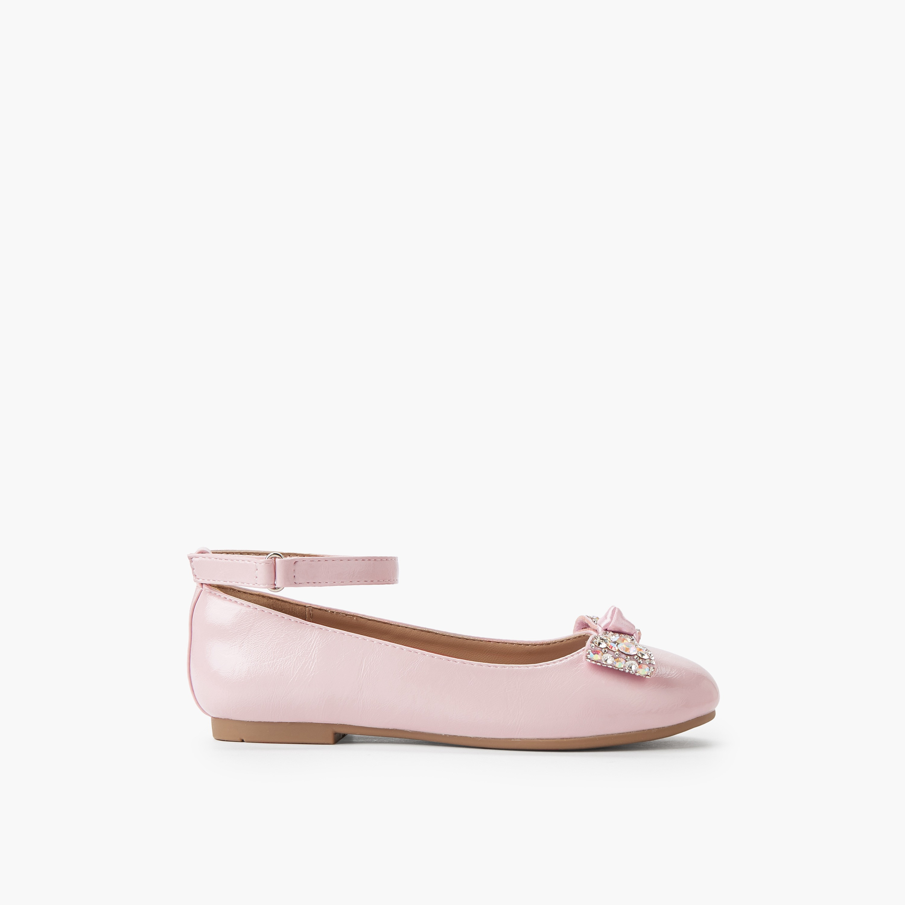 Celeste Girls Bow Embellished Ballerina Shoes-girls-shoes-ballerinas-image-3