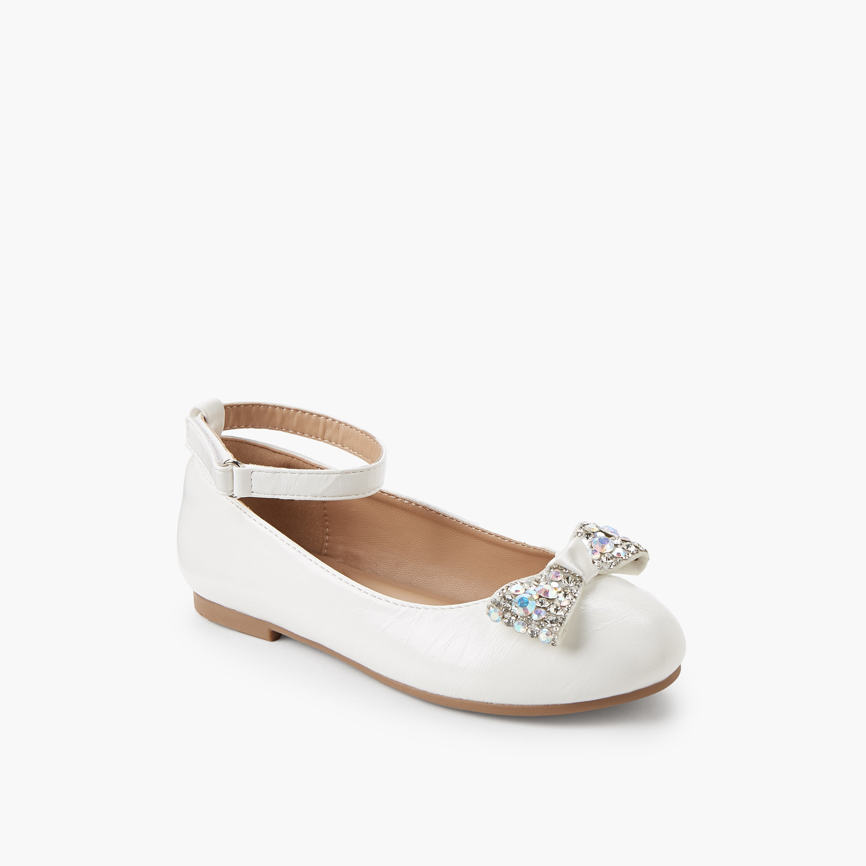 Celeste Girls Bow Embellished Ballerina Shoes-girls-shoes-ballerinas-image-2
