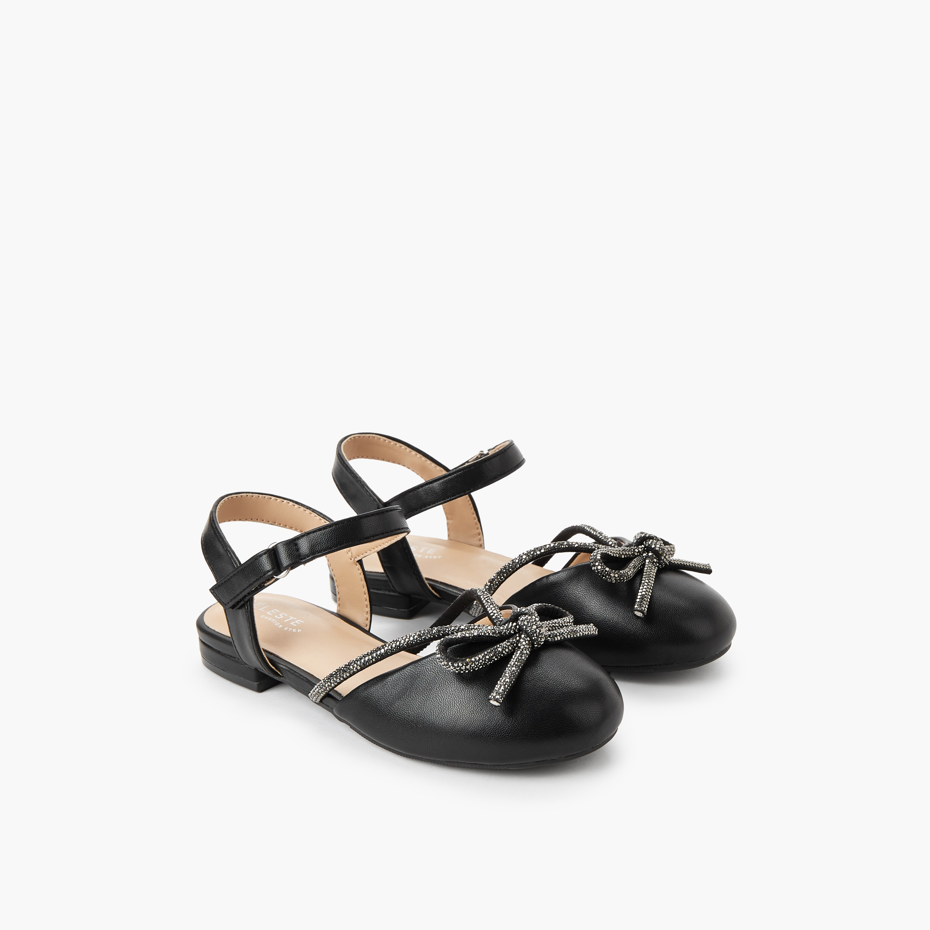 حذاء باليرينا بشريط إغلاق لاصق للبنات من سيليست-girls-shoes-ballerinas-image-1
