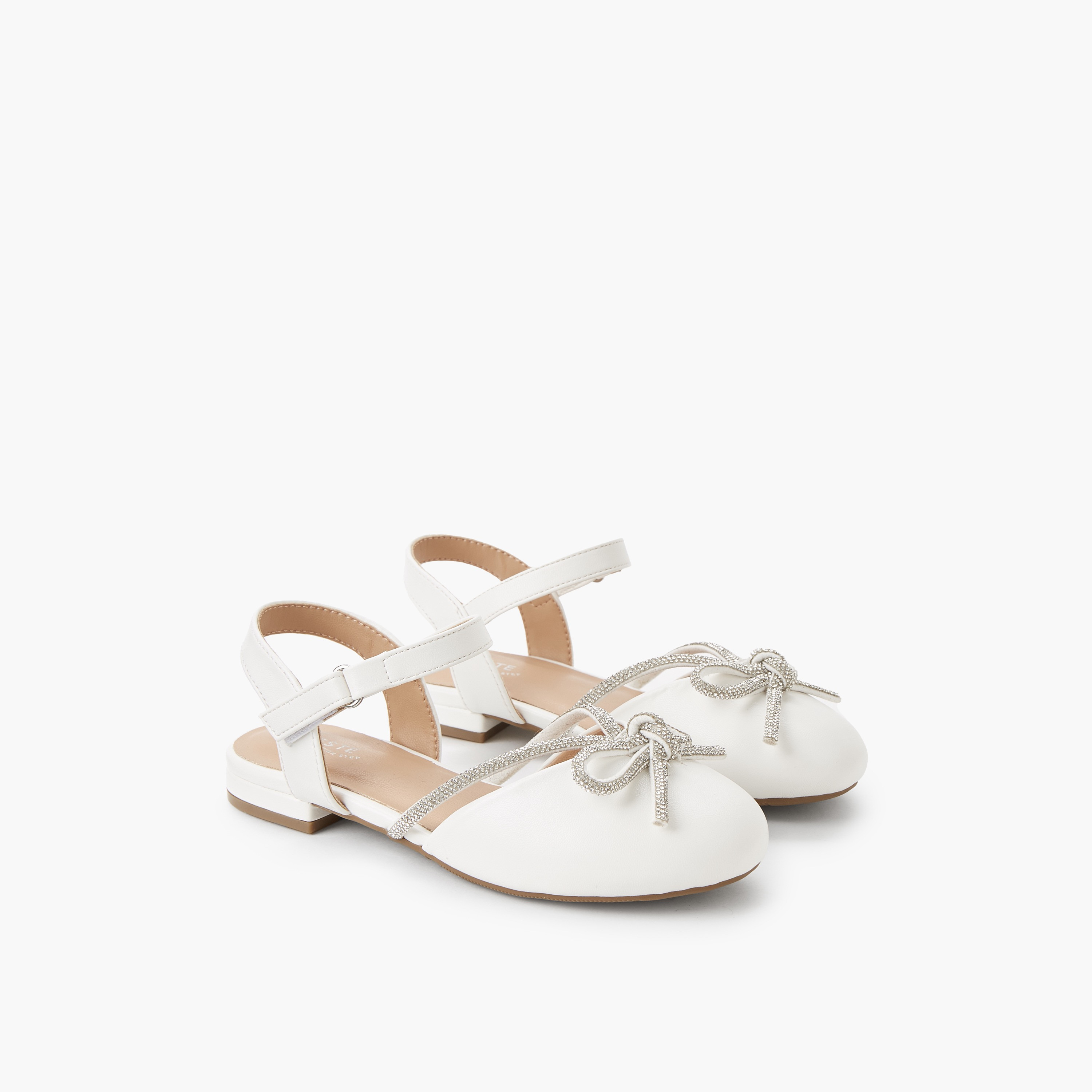 Celeste Girls Hook & Loop Ballerina Shoes-girls-shoes-ballerinas-image-1