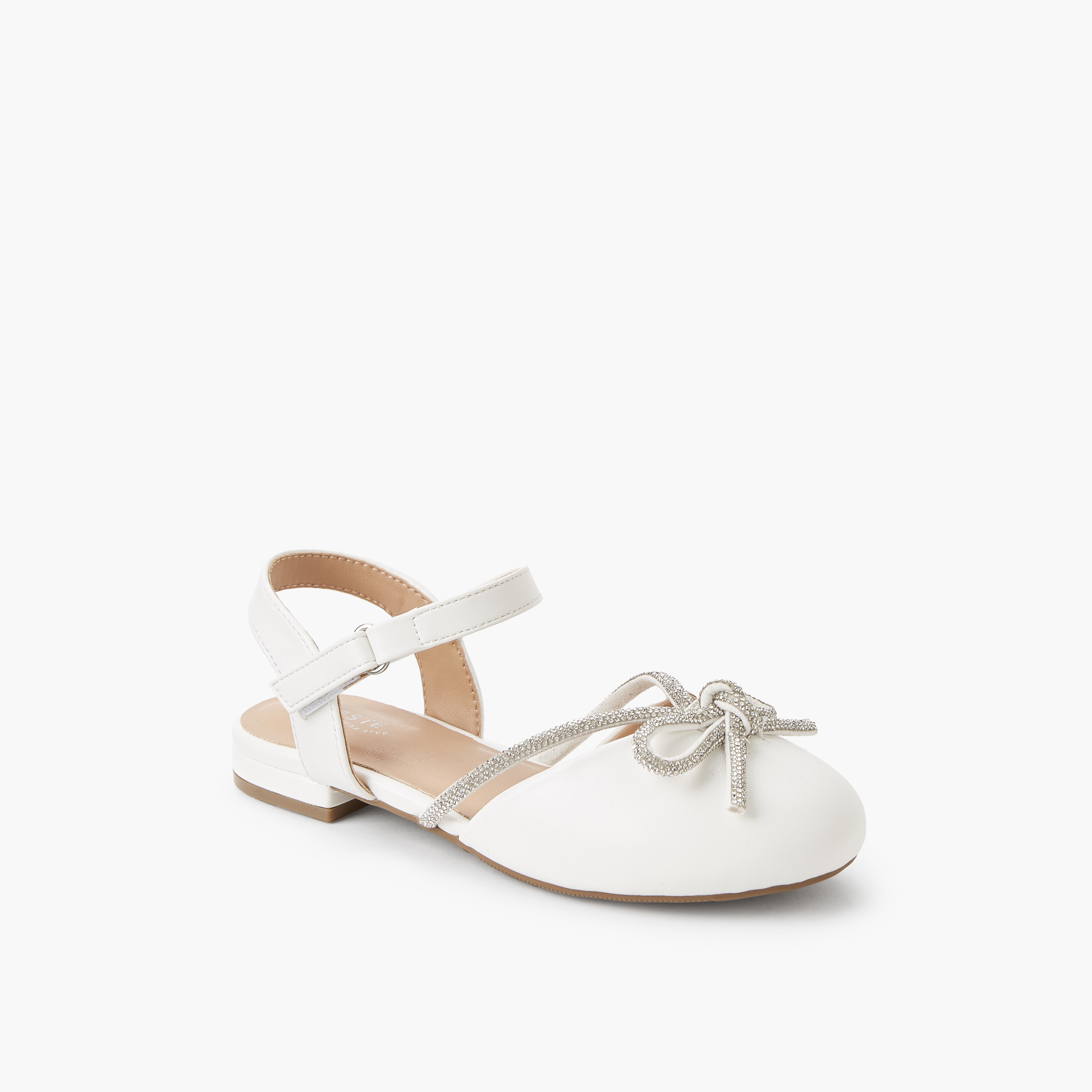 Celeste Girls Hook & Loop Ballerina Shoes-girls-shoes-ballerinas-image-3