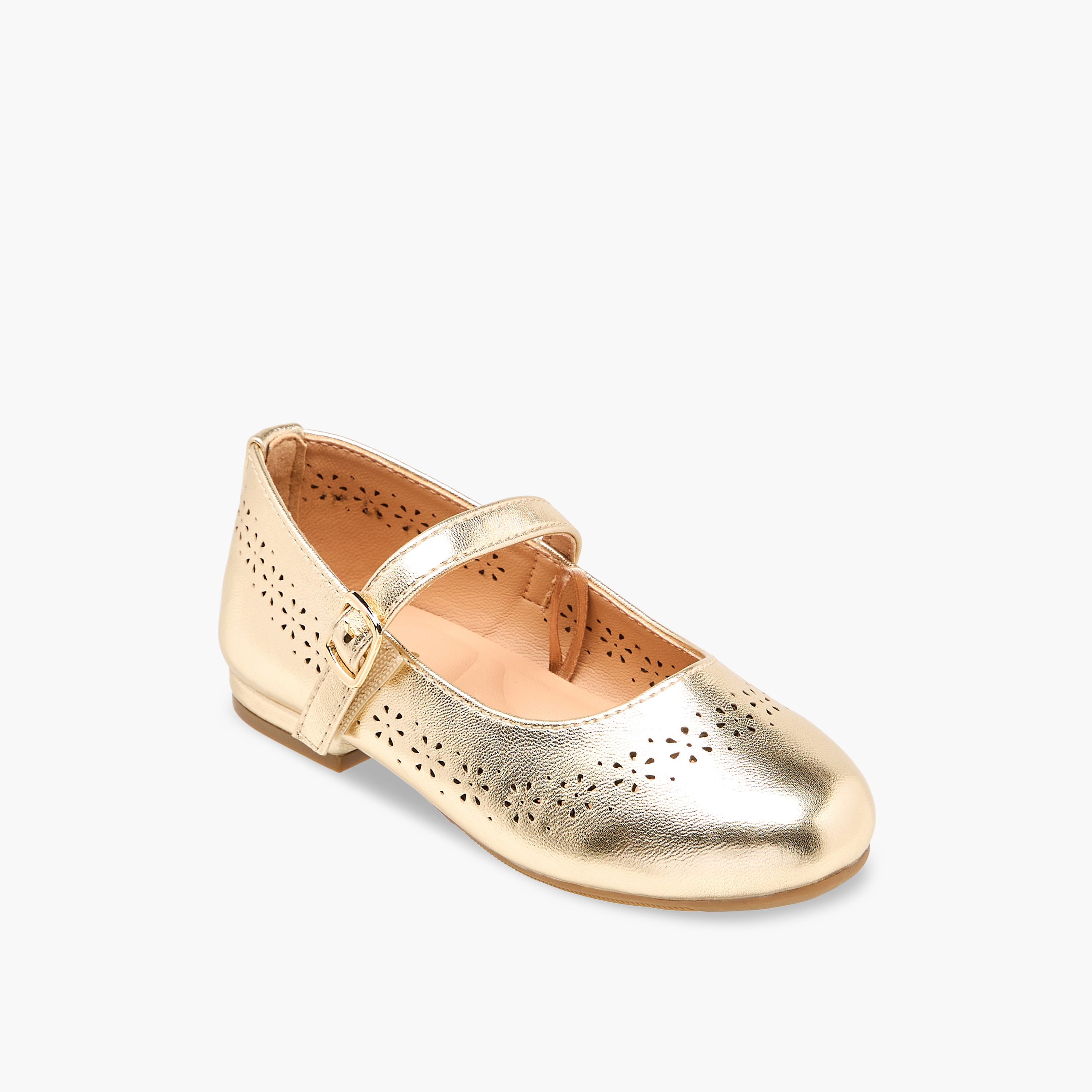 حذاء ماري جين بتفاصيل مفرغة بالليزر للبنات من جونيورز-girls-shoes-maryjanes-image-2