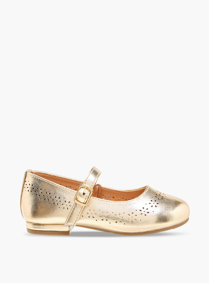 حذاء ماري جين بتفاصيل مفرغة بالليزر للبنات من جونيورز-girls-shoes-maryjanes-image-3
