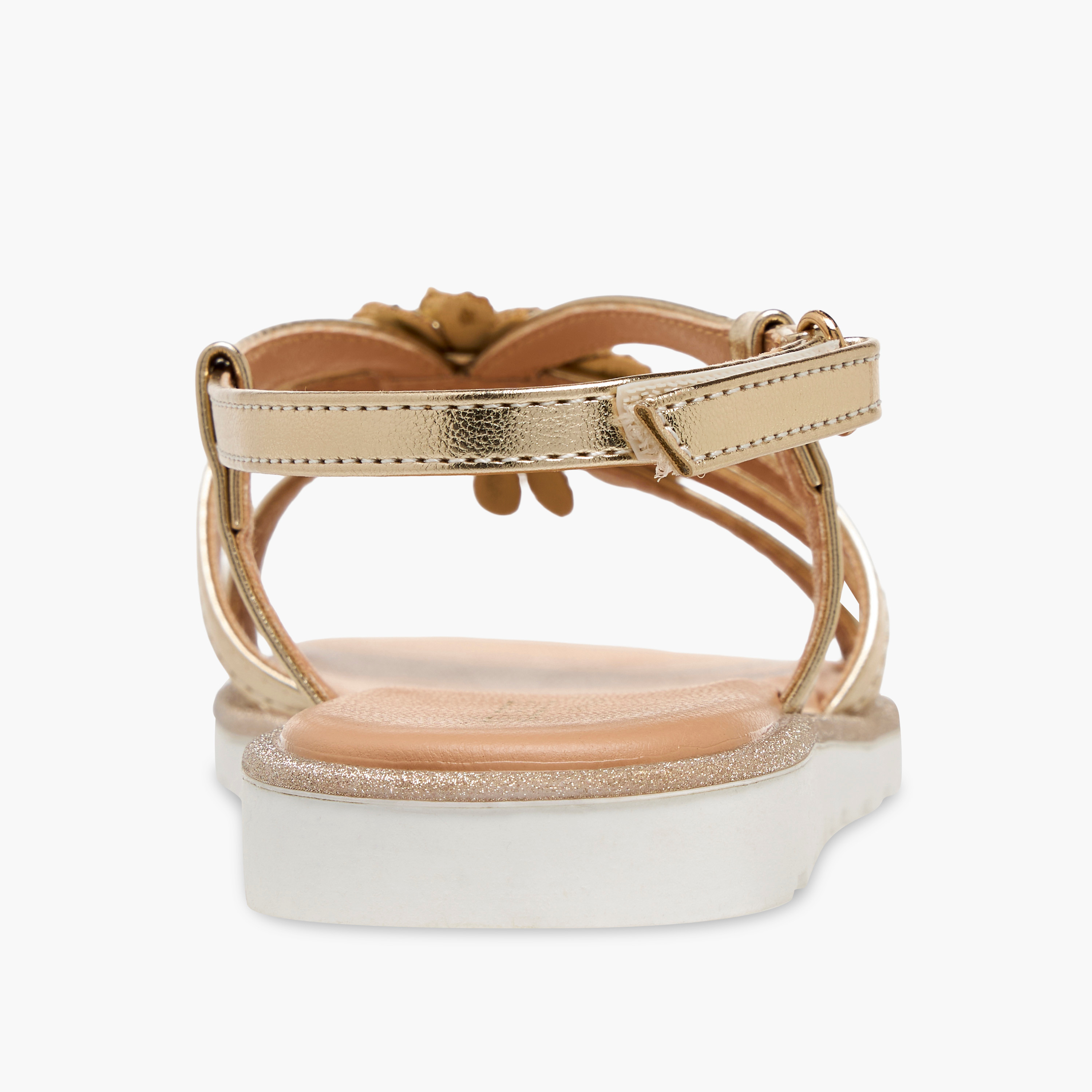 Celeste Girls Floral Embellished Sandals-girls-shoes-sandals-image-5