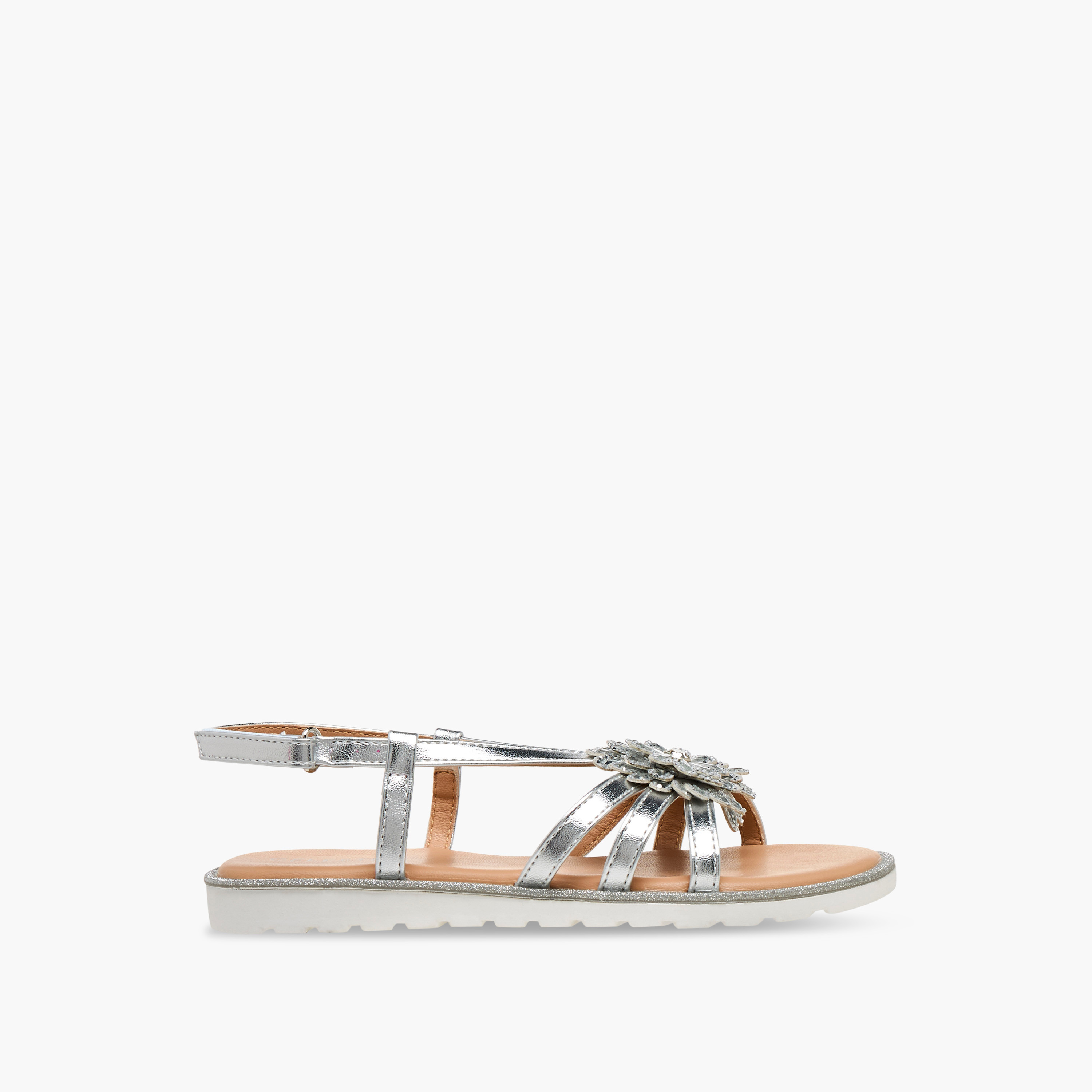 Celeste Girls Floral Embellished Sandals-girls-shoes-sandals-image-3