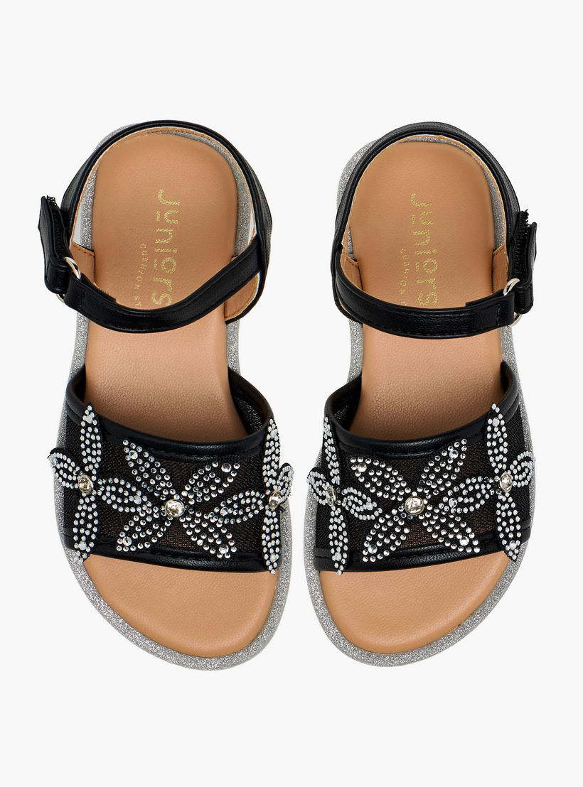 صندل مسطح مزين بشريط إغلاق لاصق للبنات من جونيورز-girls-shoes-sandals-image-1