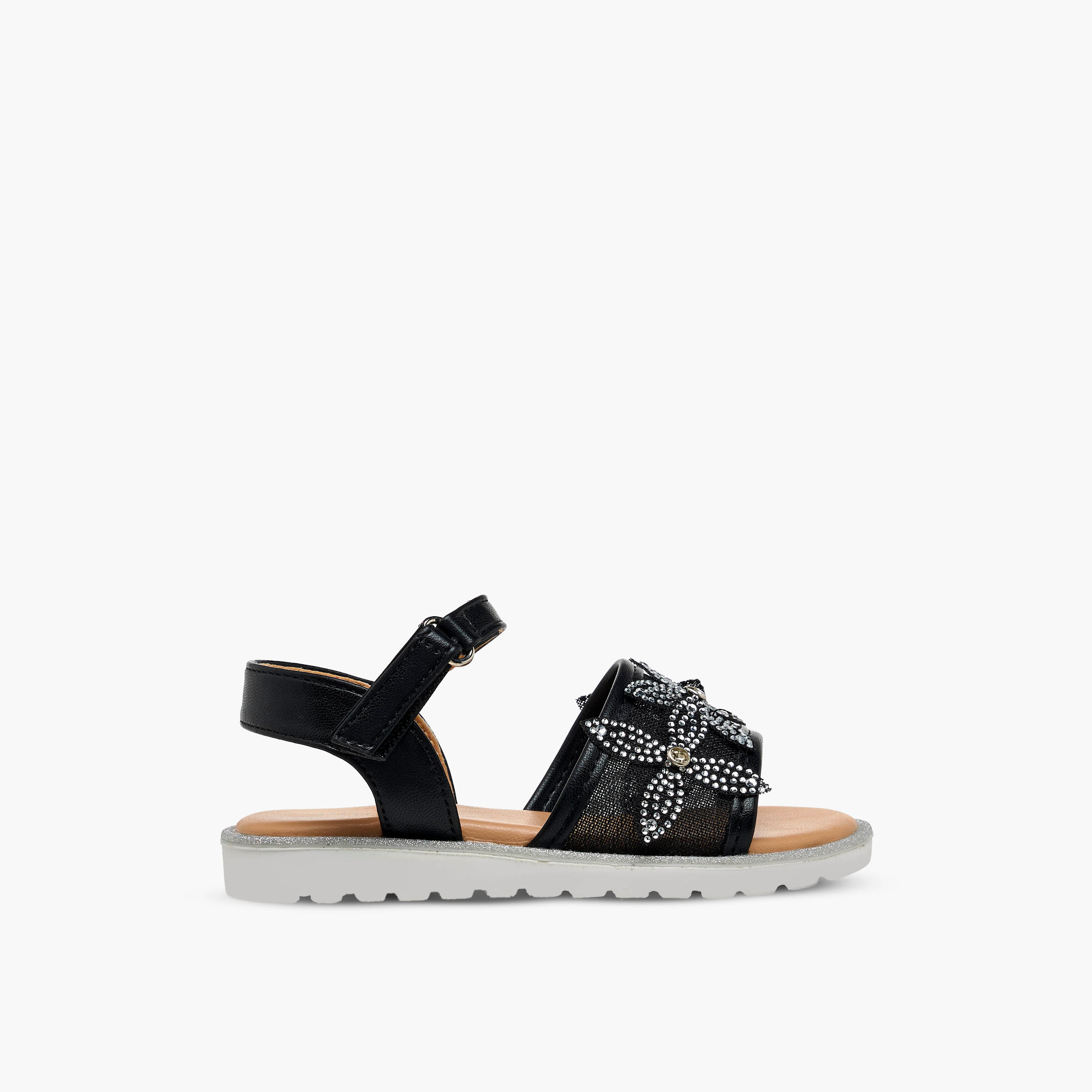 صندل مسطح مزين بشريط إغلاق لاصق للبنات من جونيورز-girls-shoes-sandals-image-2