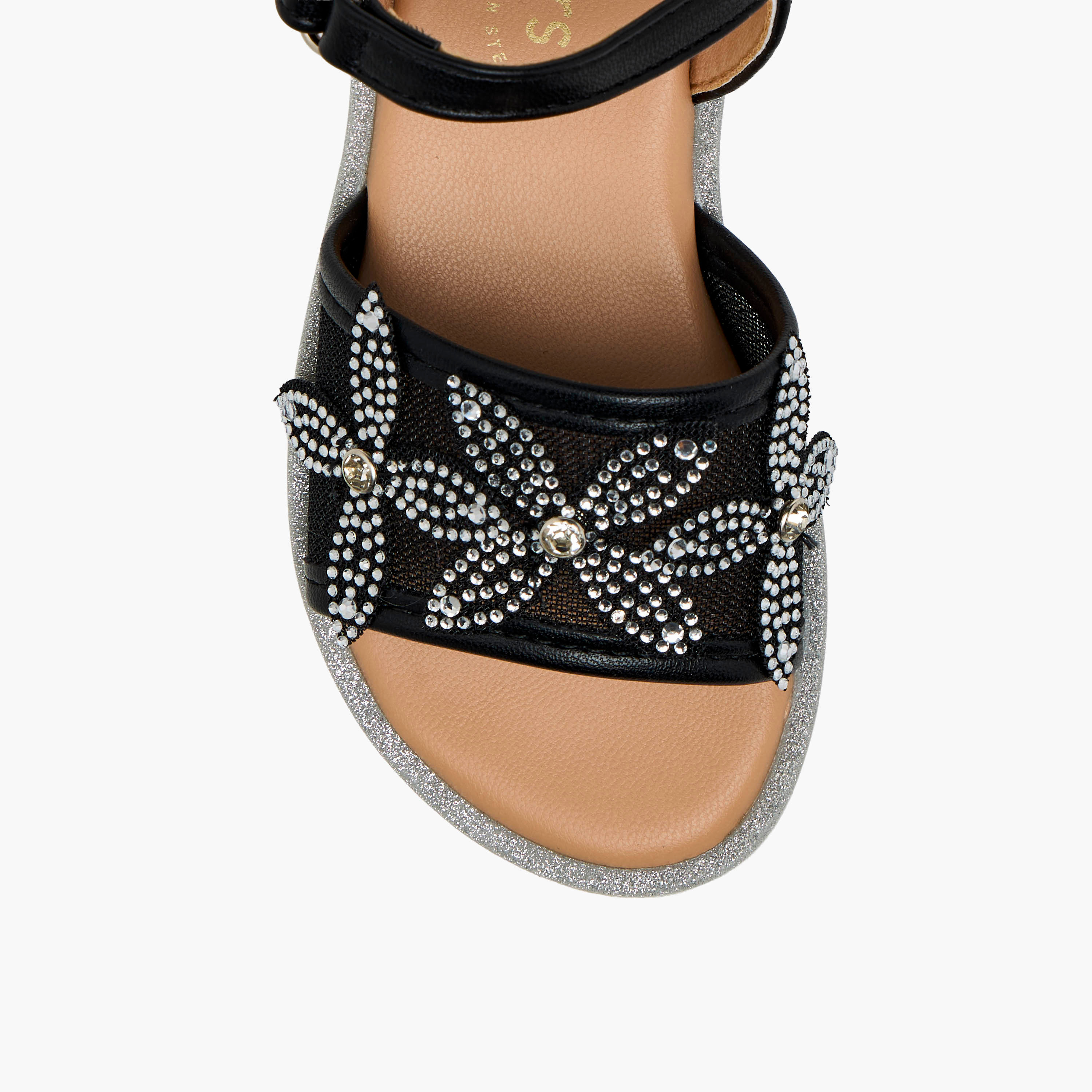 صندل مسطح مزين بشريط إغلاق لاصق للبنات من جونيورز-girls-shoes-sandals-image-3