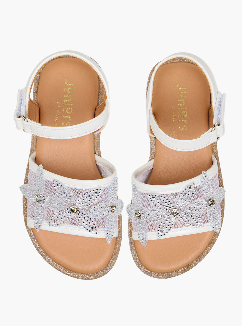 صندل مسطح مزين بشريط إغلاق لاصق للبنات من جونيورز-girls-shoes-sandals-image-1