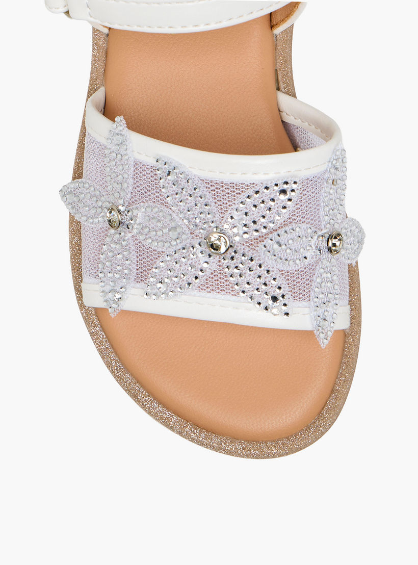صندل مسطح مزين بشريط إغلاق لاصق للبنات من جونيورز-girls-shoes-sandals-image-3