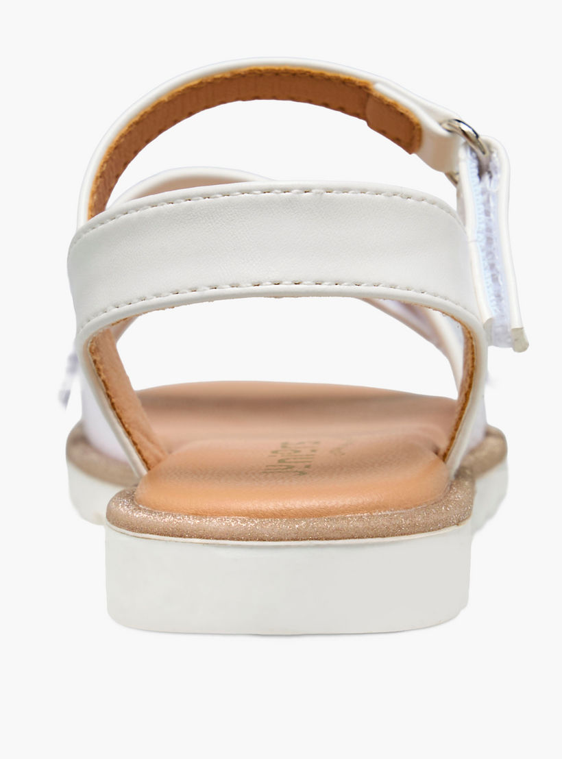 صندل مسطح مزين بشريط إغلاق لاصق للبنات من جونيورز-girls-shoes-sandals-image-4