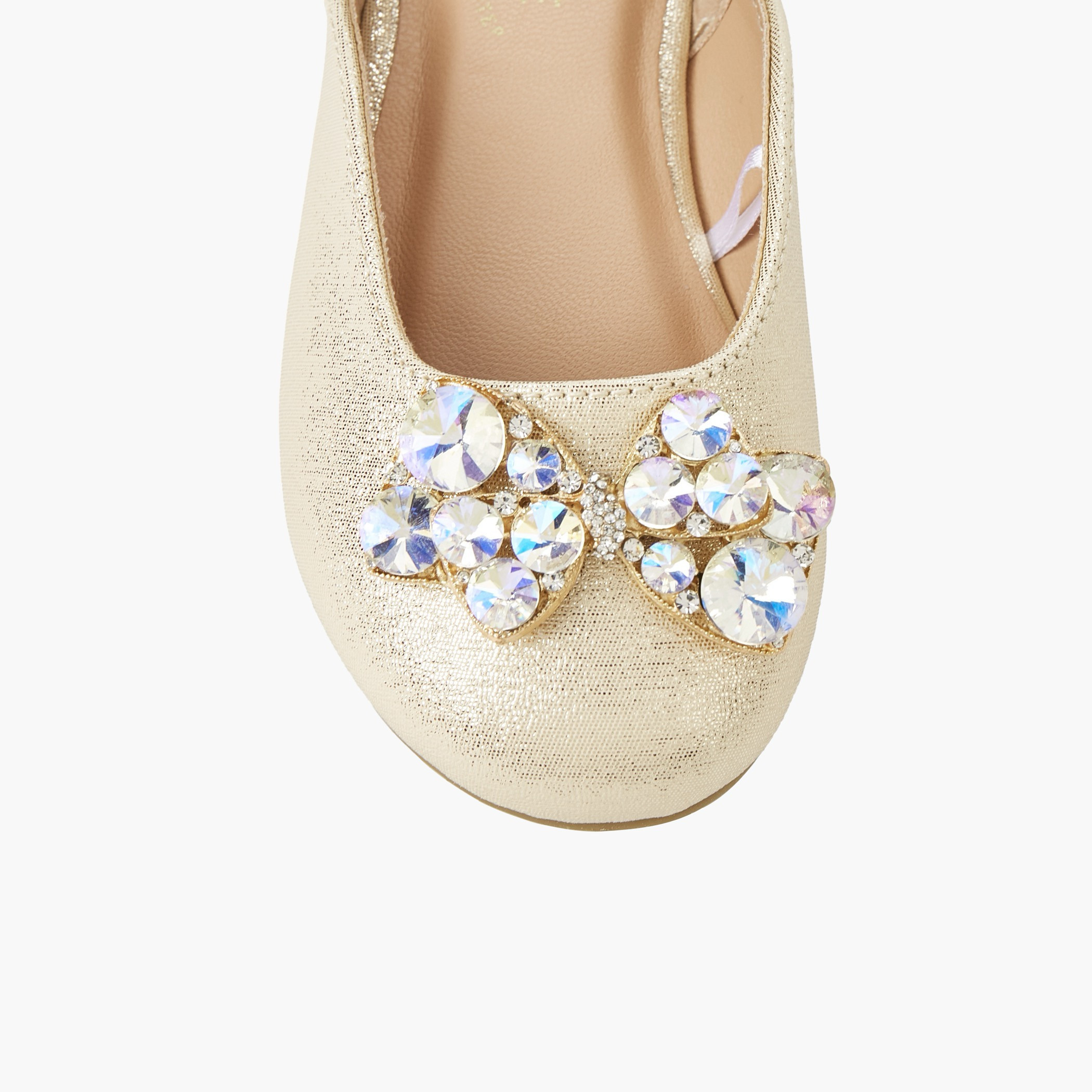 Celeste Girls Hook & Loop Ballerina Shoes-girls-shoes-ballerinas-image-5