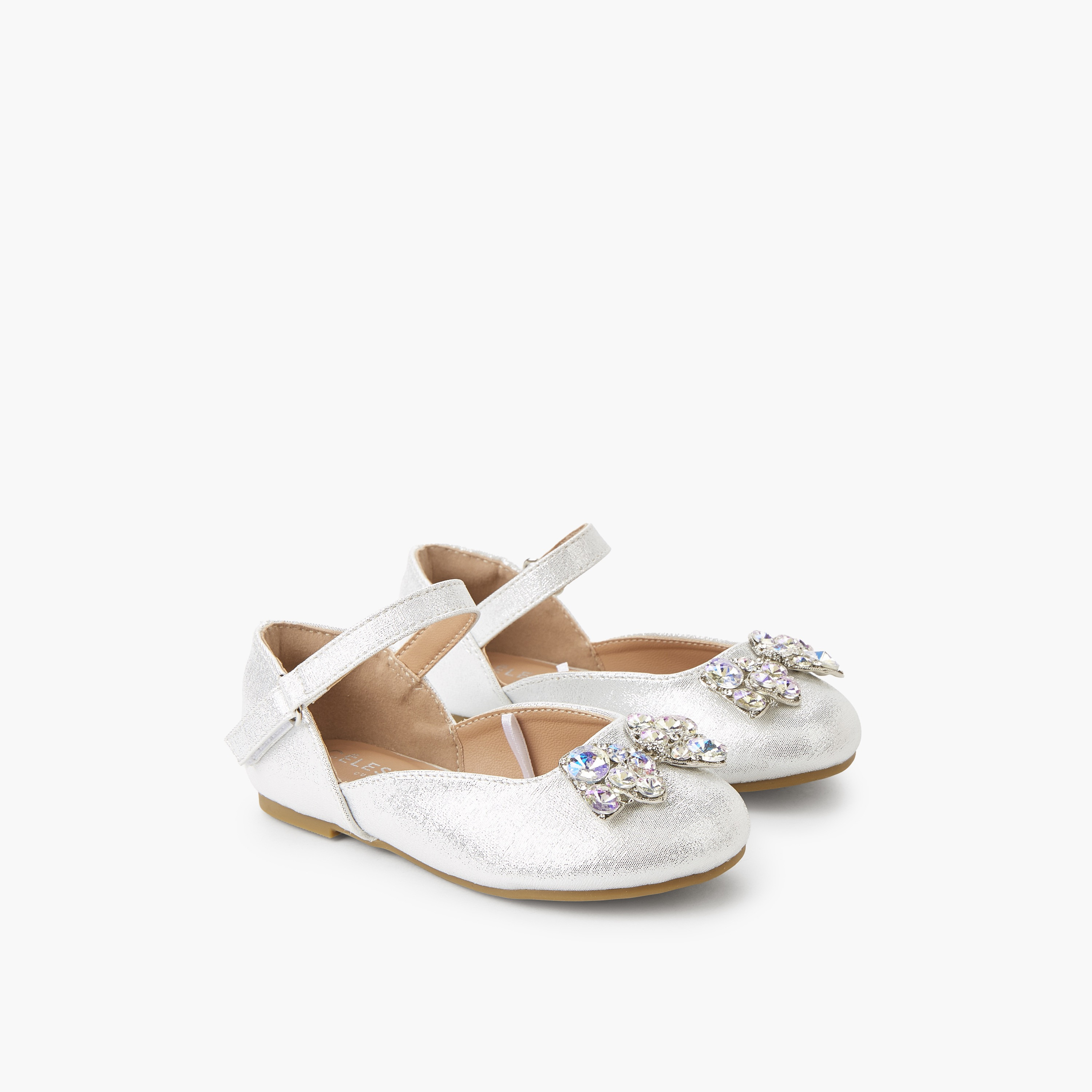 حذاء باليرينا للبنات بشريط إغلاق لاصق من سيليست-girls-shoes-ballerinas-image-1