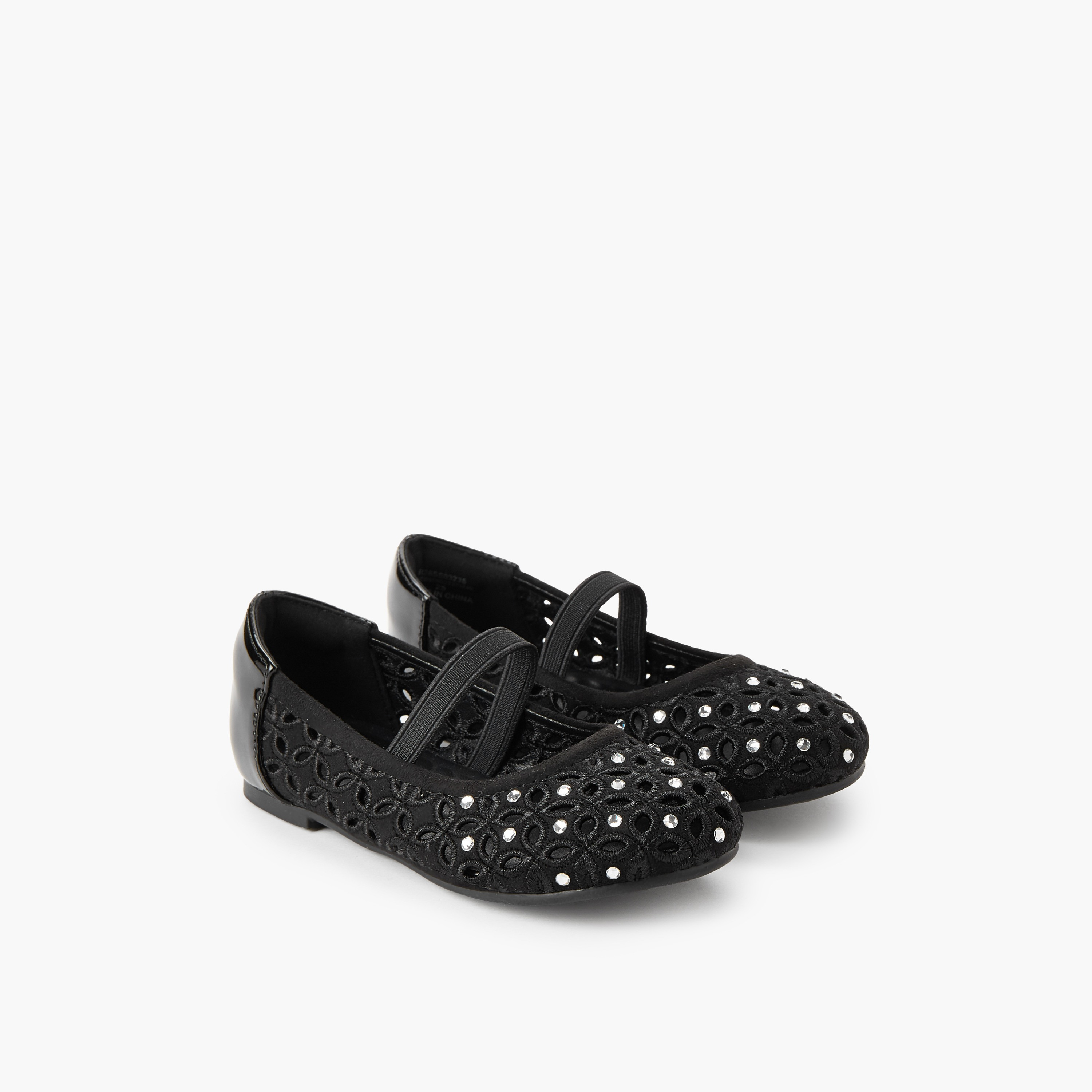 حذاء باليرينا مزين للبنات من جونيورز-girls-shoes-ballerinas-image-1